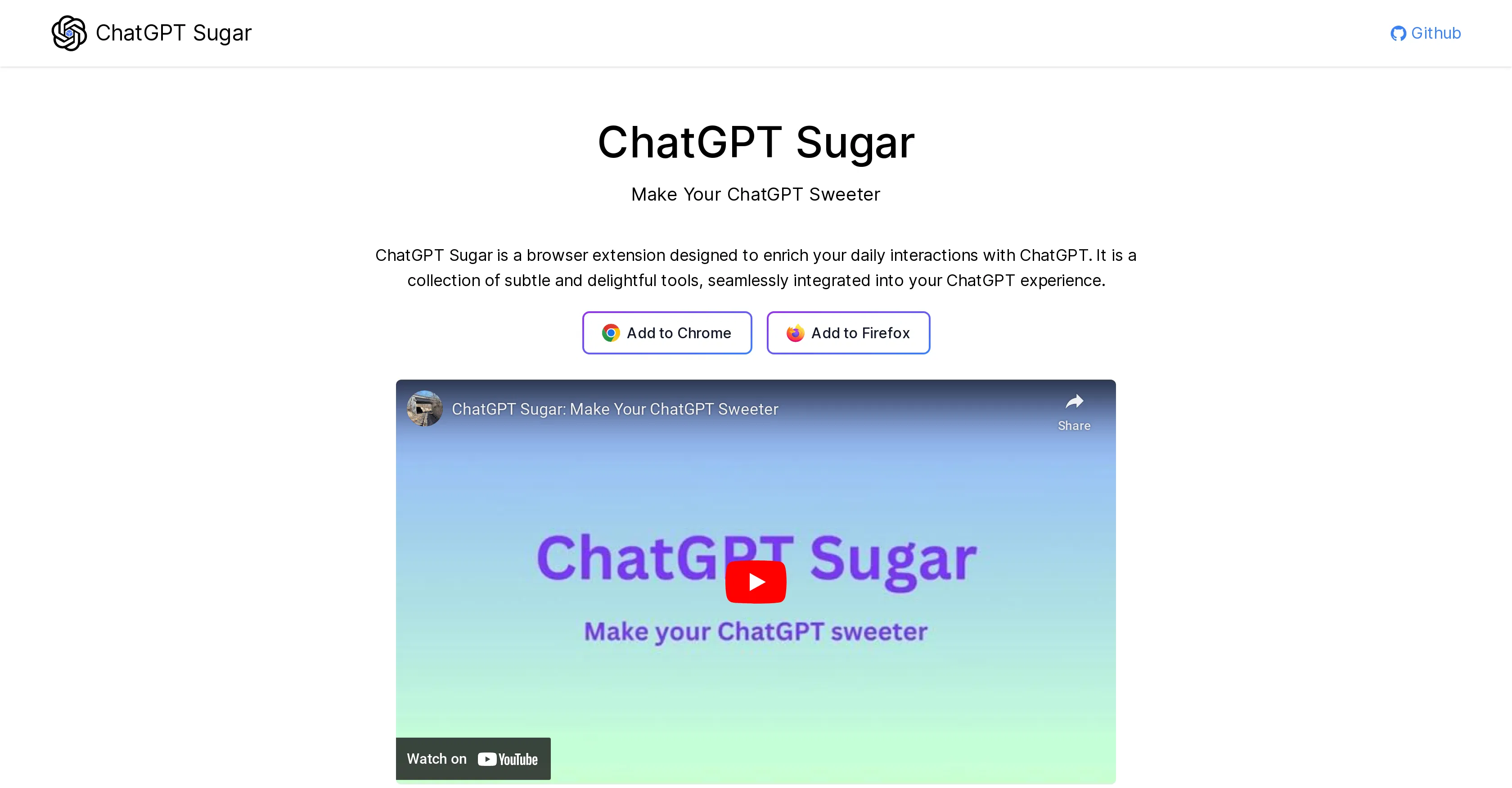 ChatGPT Sugar