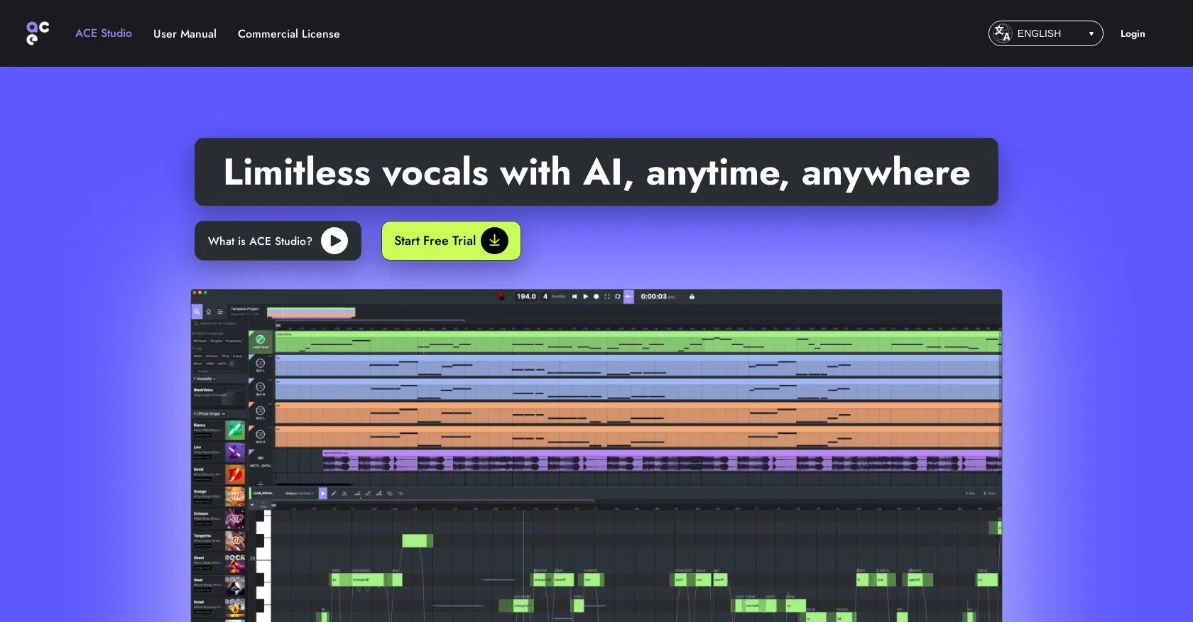 ACEStudio screenshot