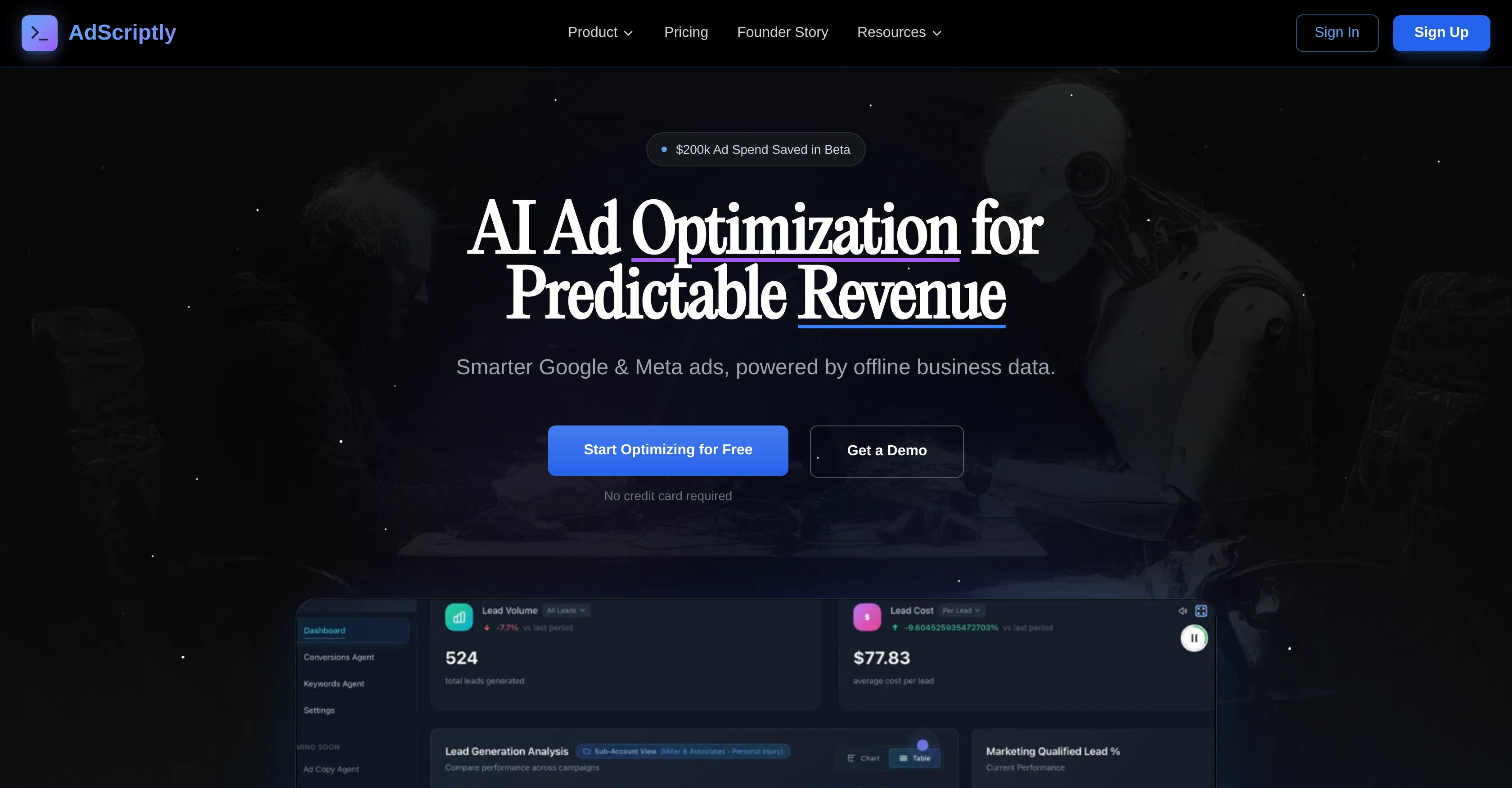 AdScriptly screenshot