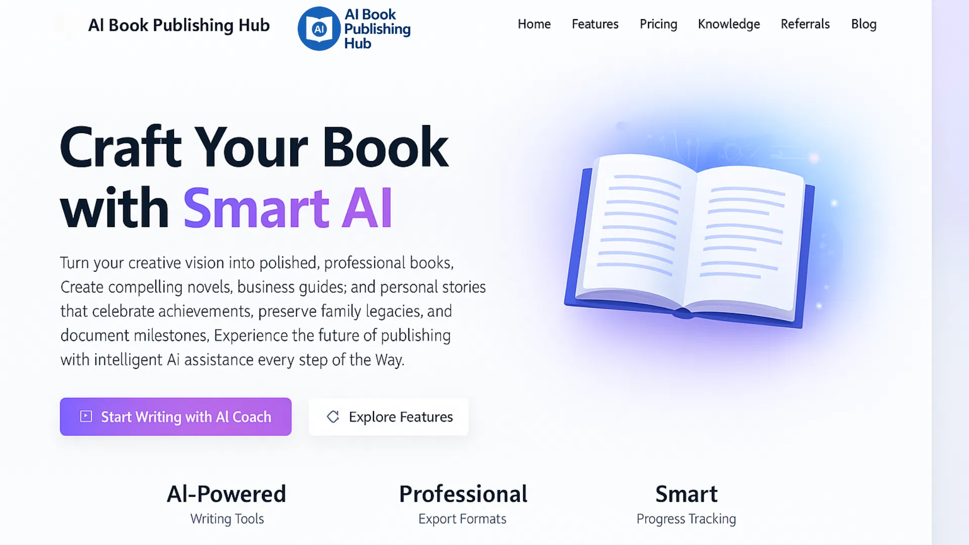 AI Book Publishing Hub screenshot
