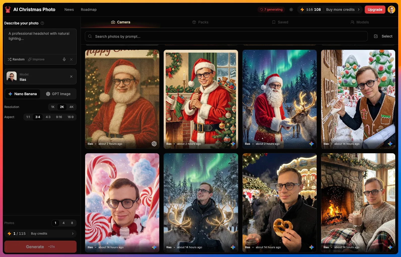 AI Christmas Photo Generator screenshot