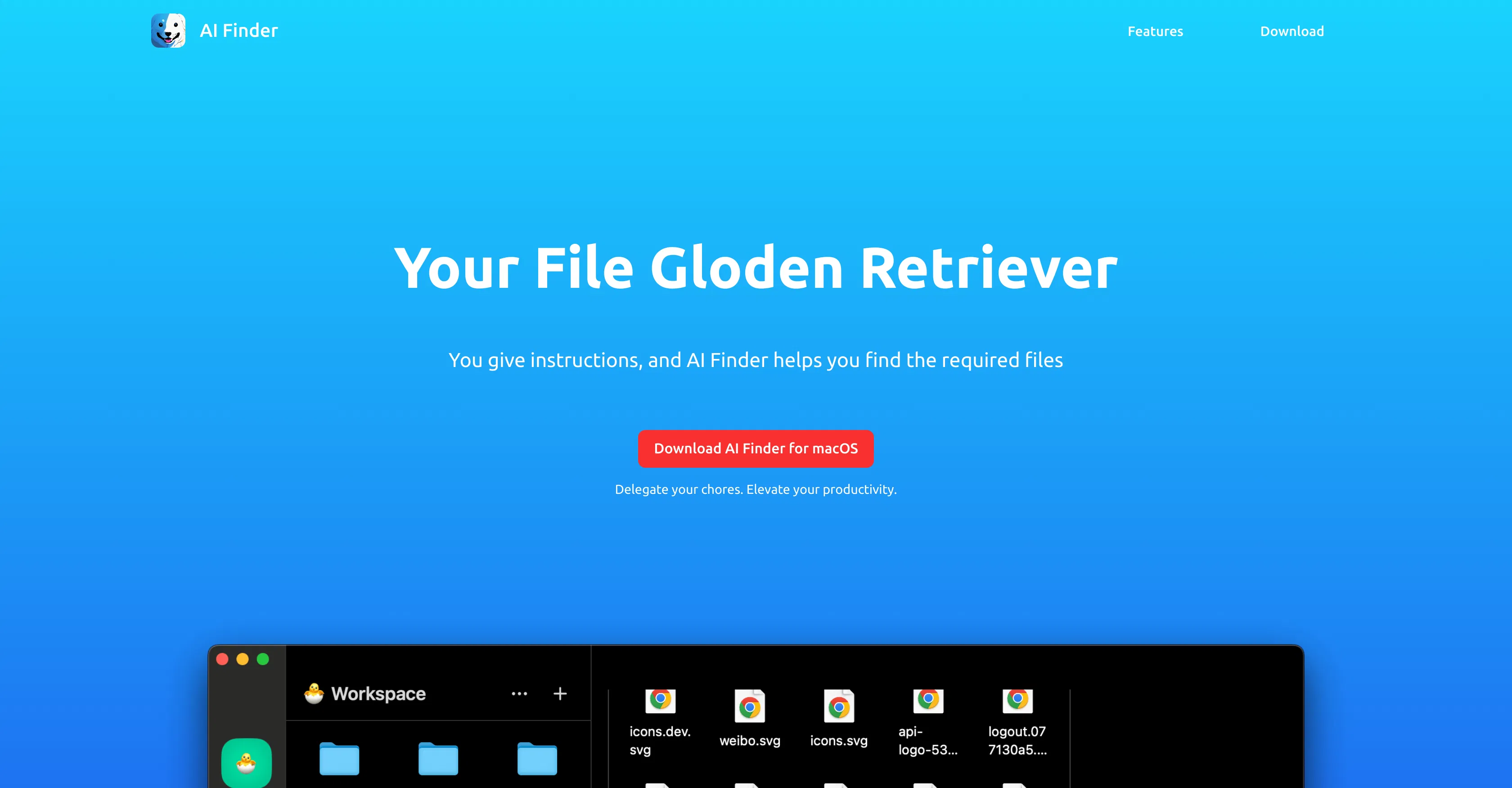 AI Finder screenshot
