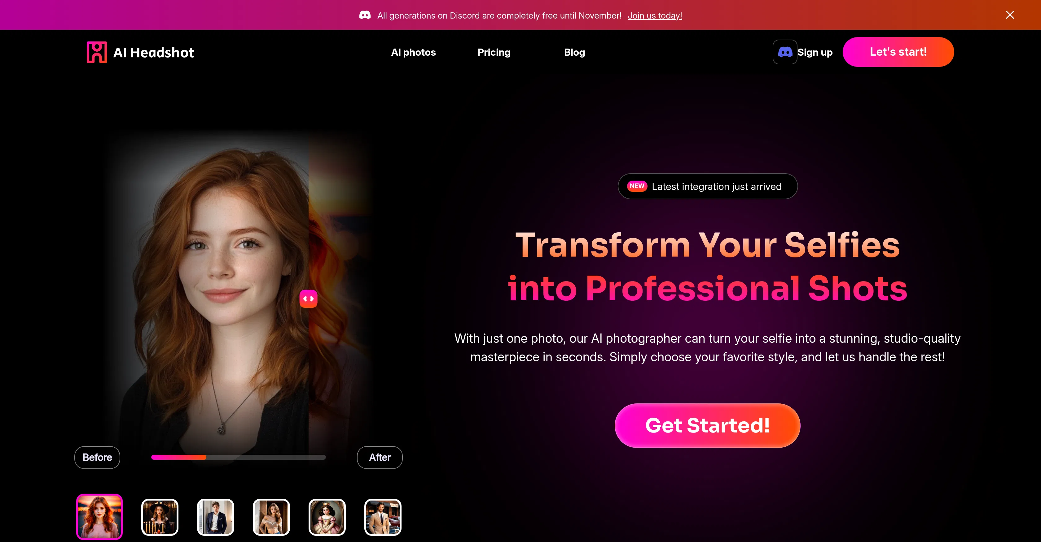 AI Headshot Generator screenshot