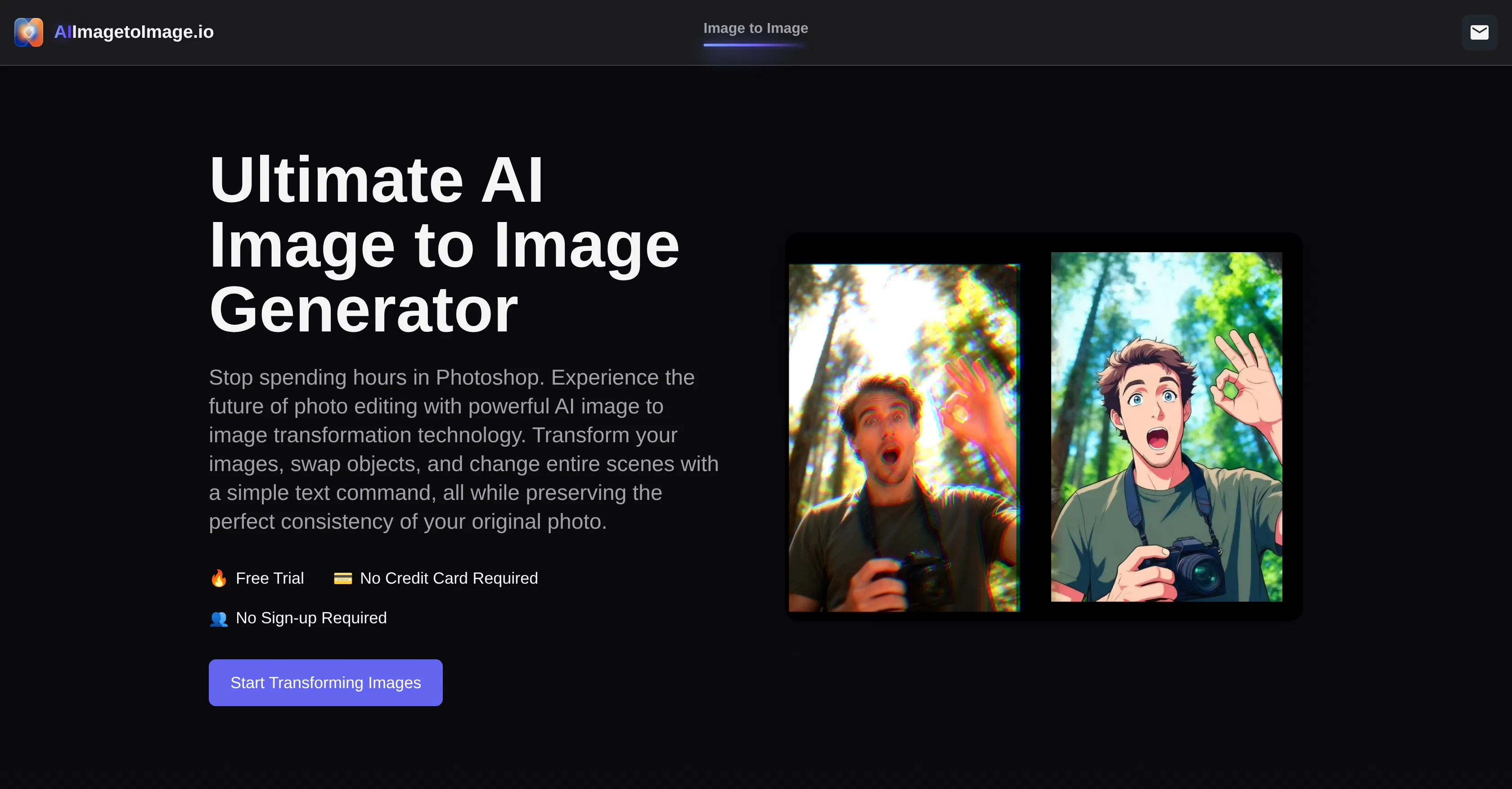 AI Image to Image.io screenshot