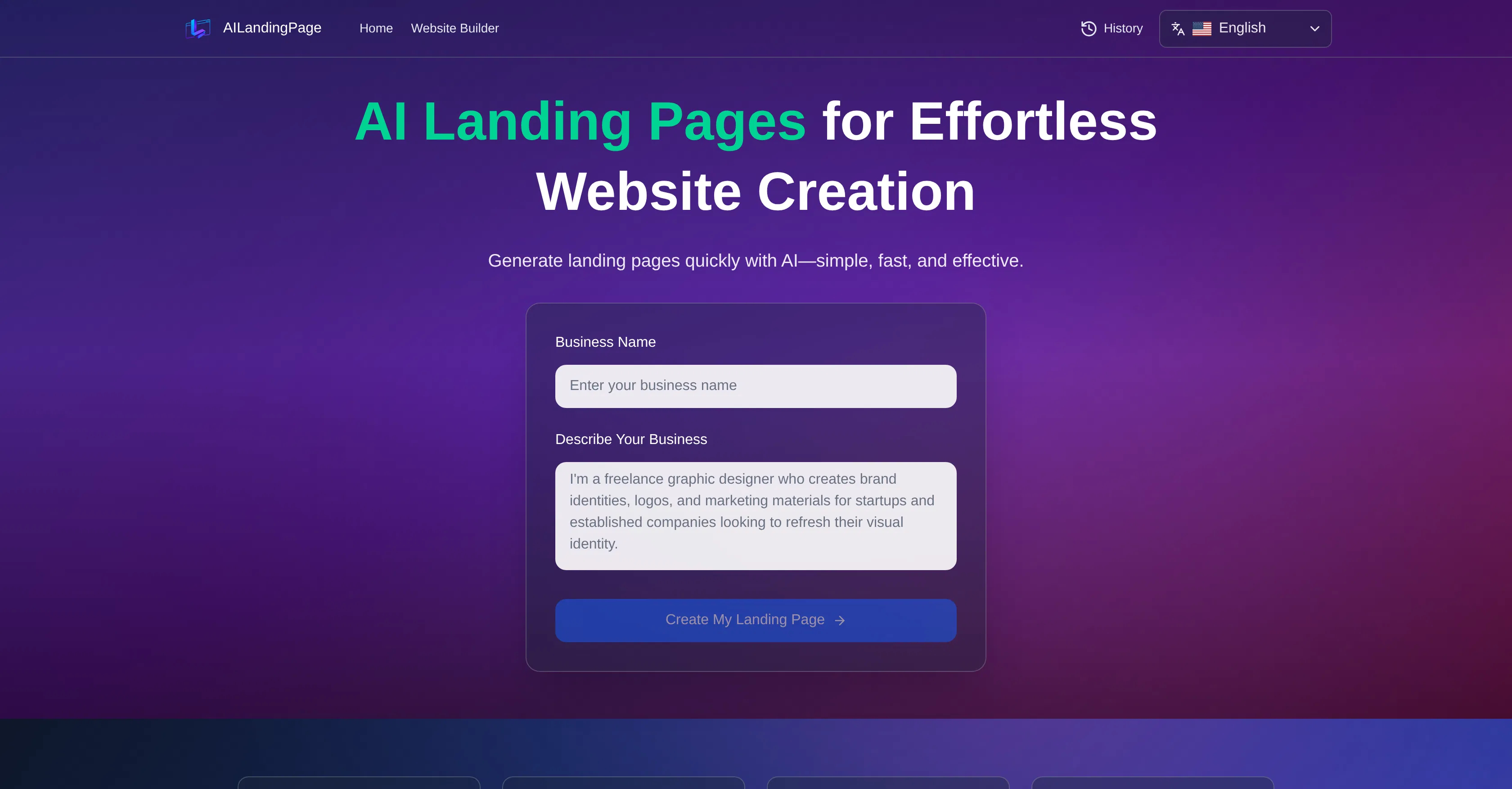 AI Landing Page.ai screenshot