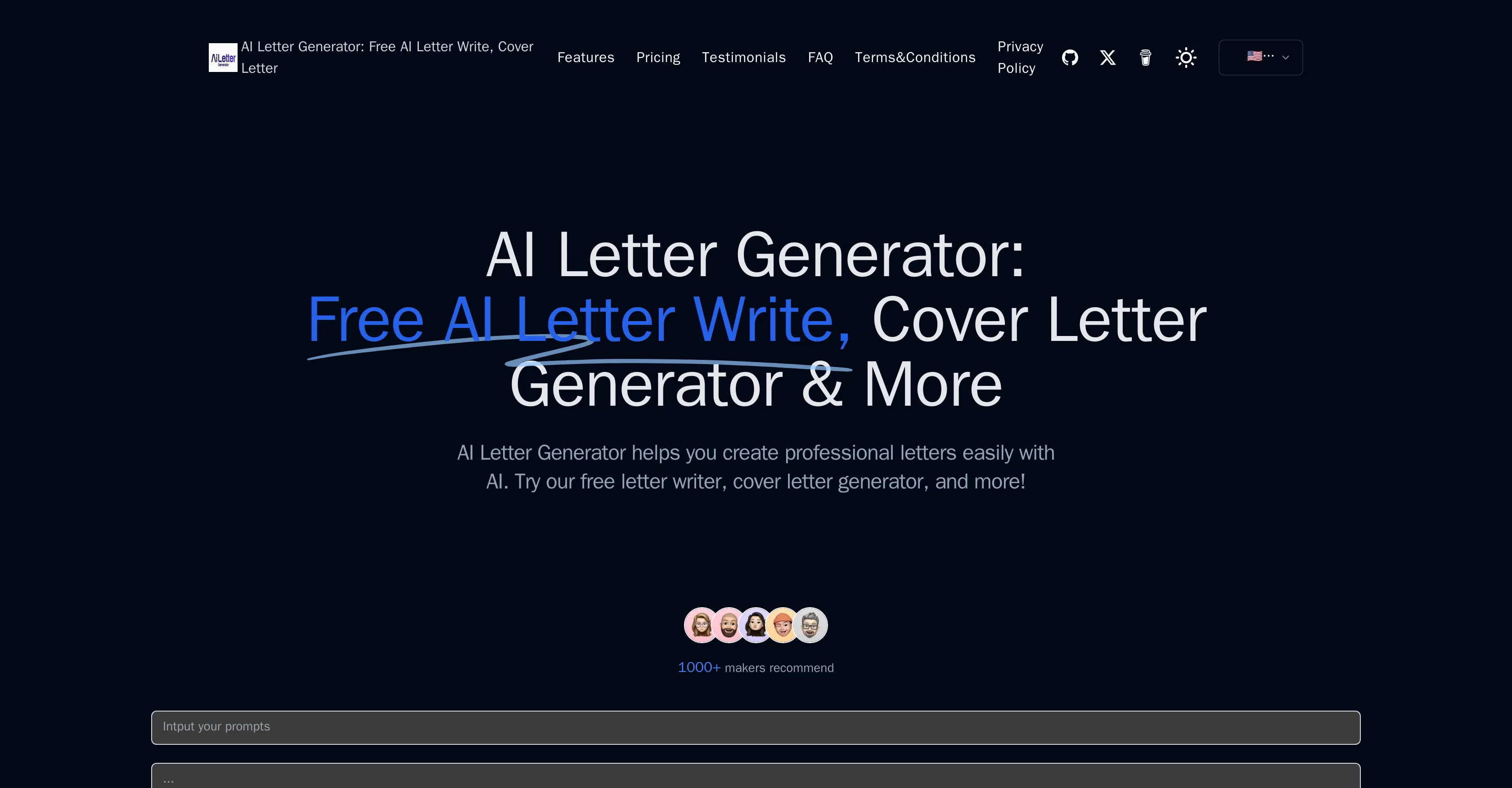 AI Letter Generator screenshot