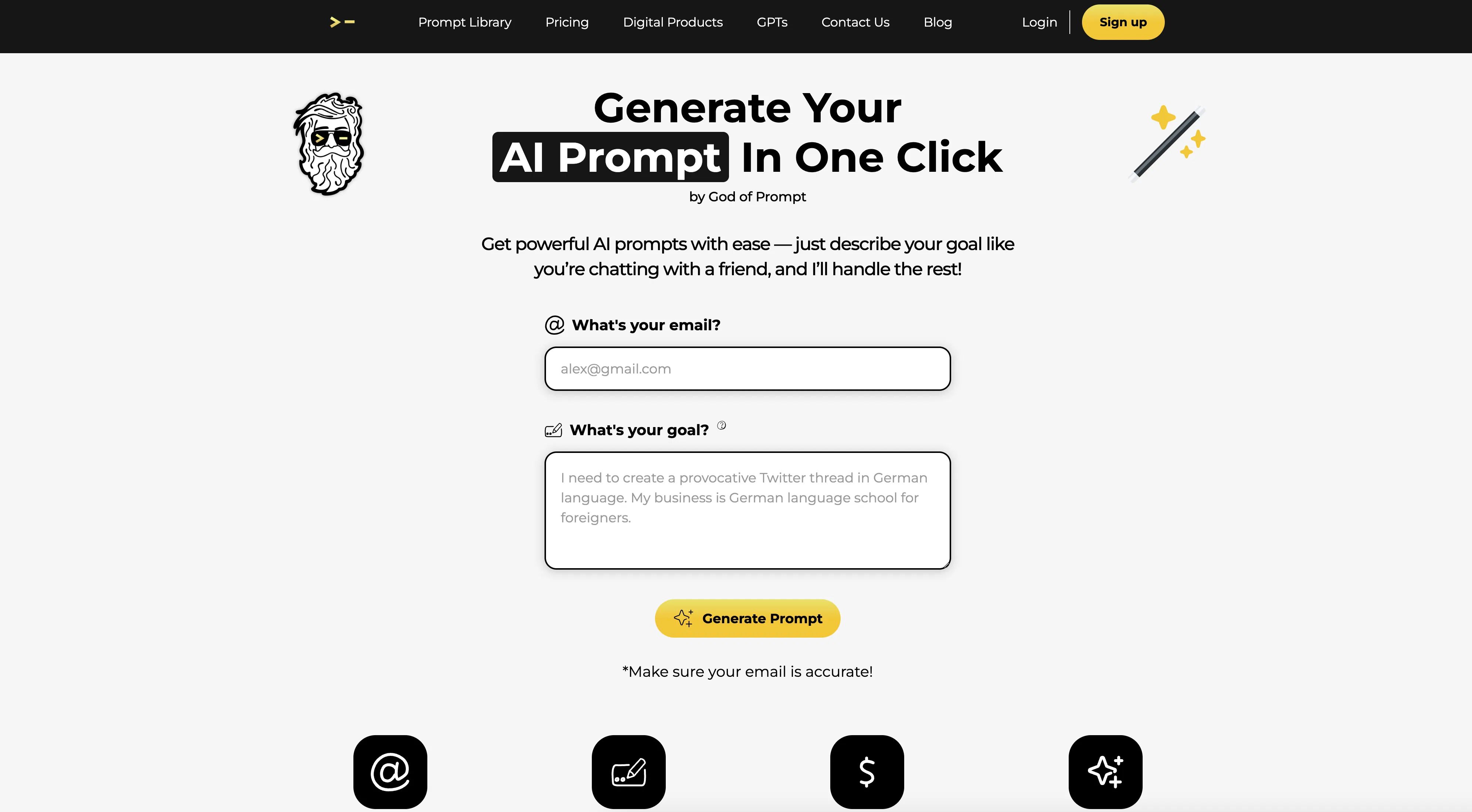 AI Prompt Generator by God of Prompt screenshot