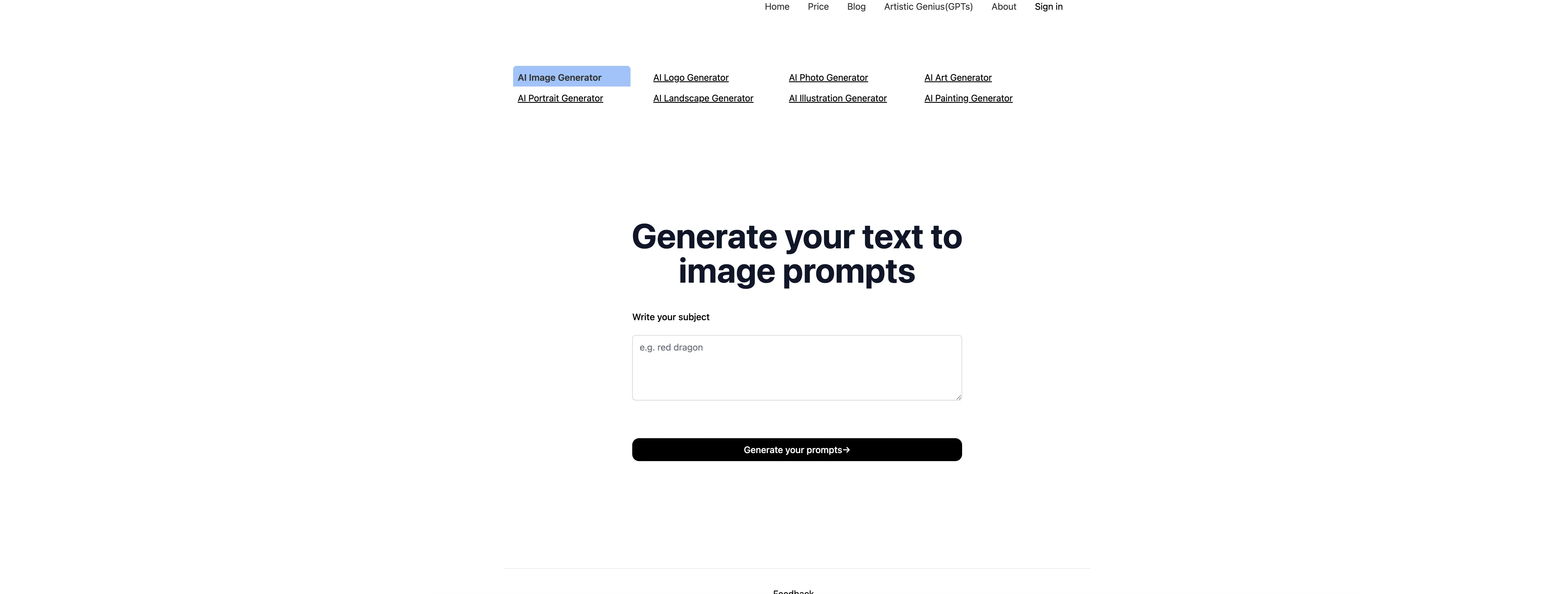 AI Prompt Generator screenshot