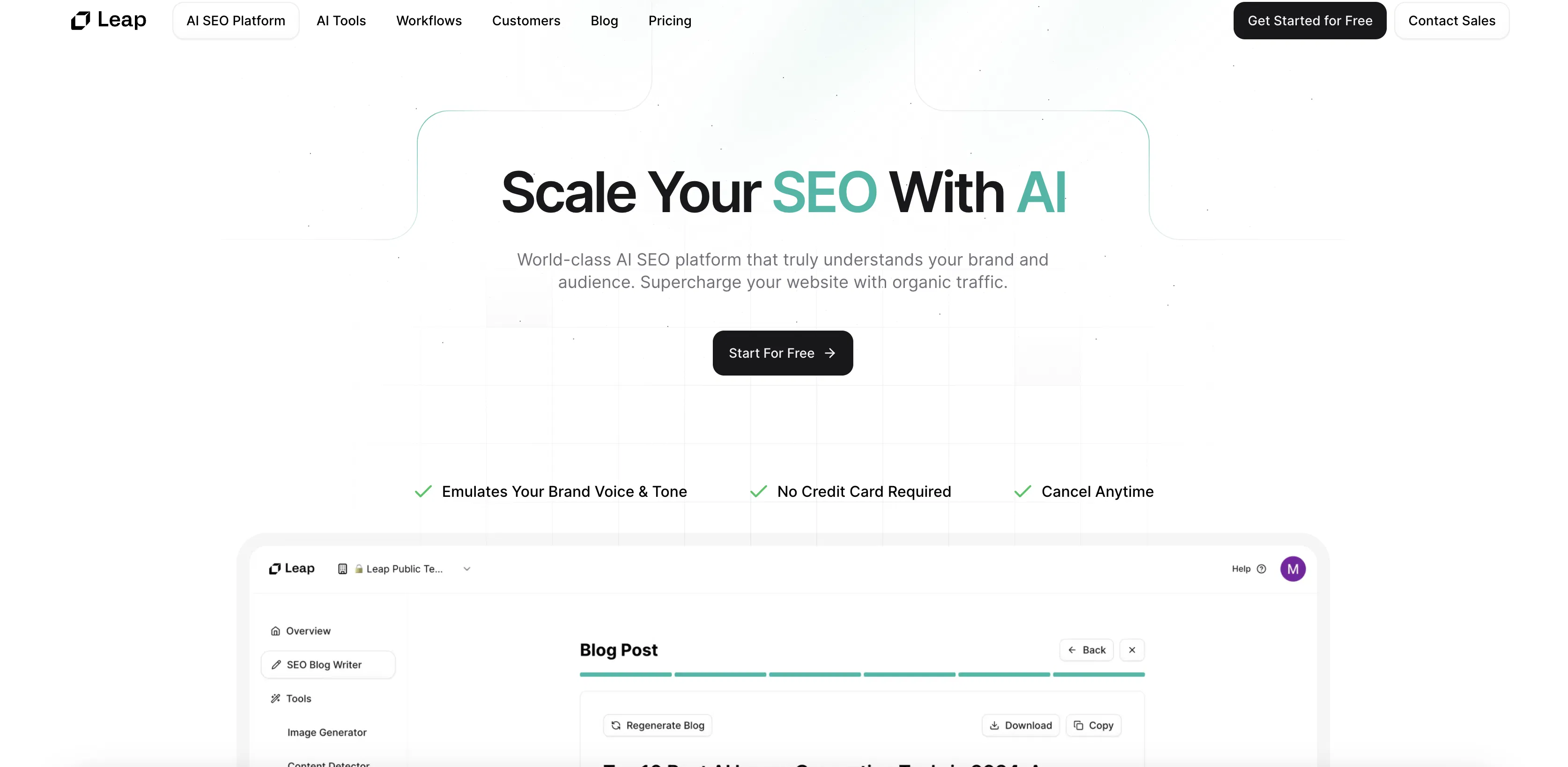 AI SEO by Leap screenshot