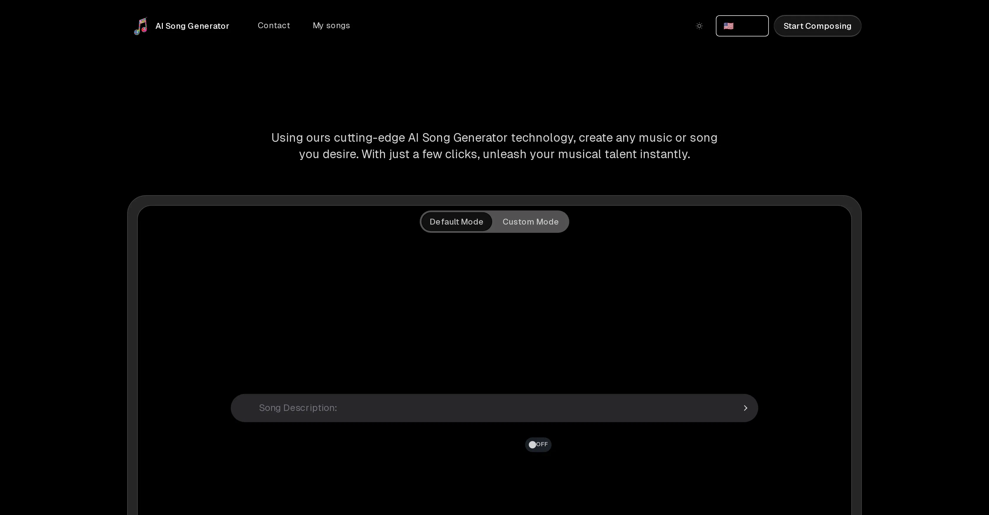 AI Song Generator screenshot