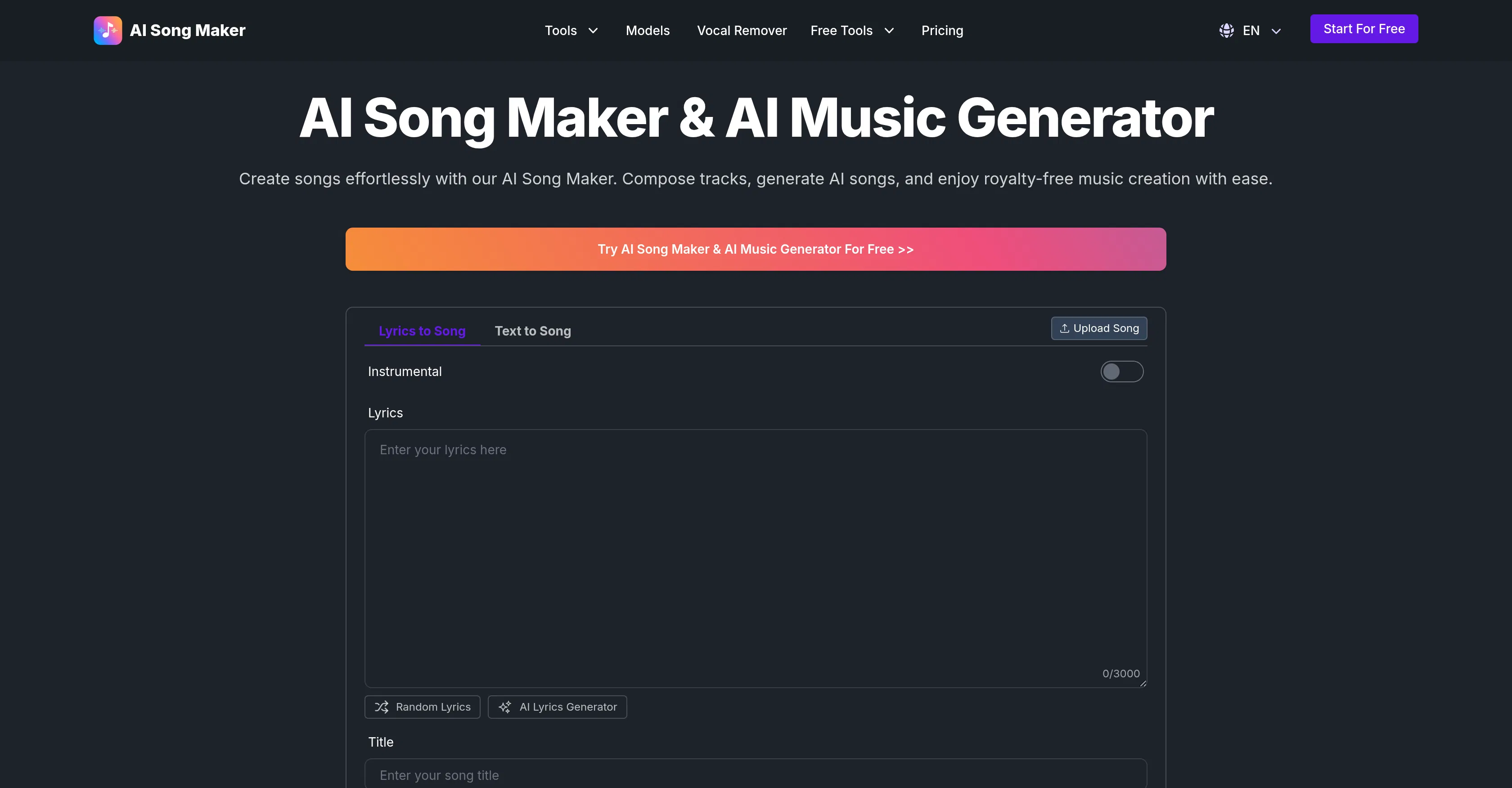 AI Song Maker screenshot