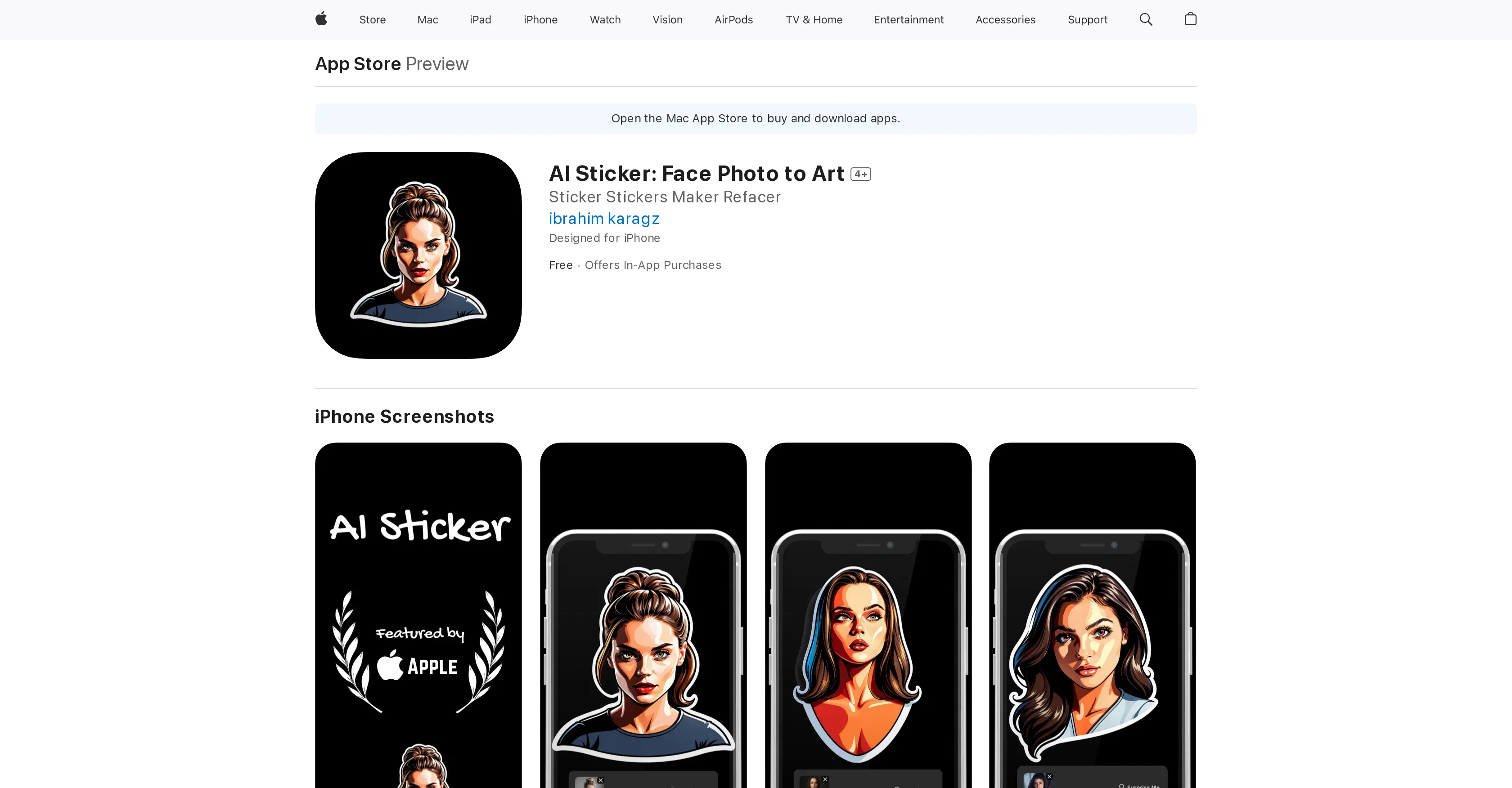 AI Sticker: Face Photo to Art screenshot