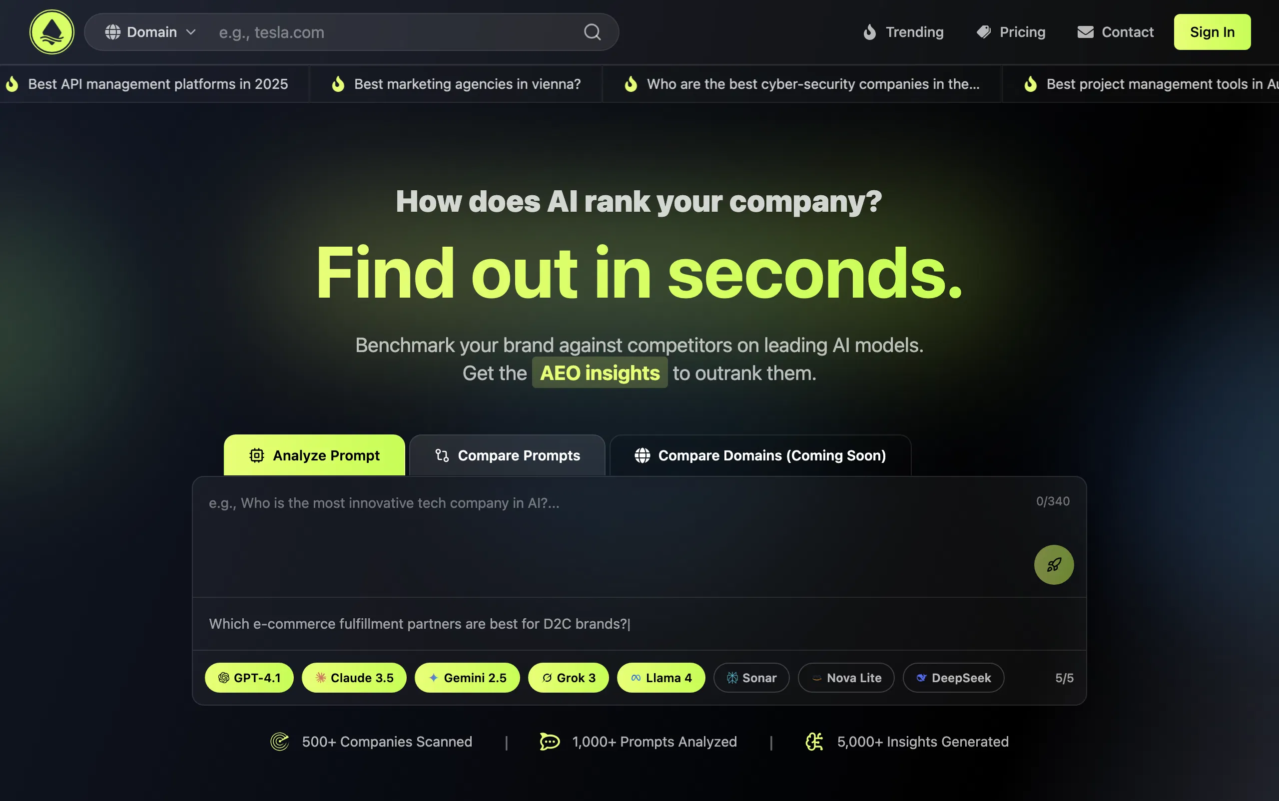 AI Visibility Rank screenshot