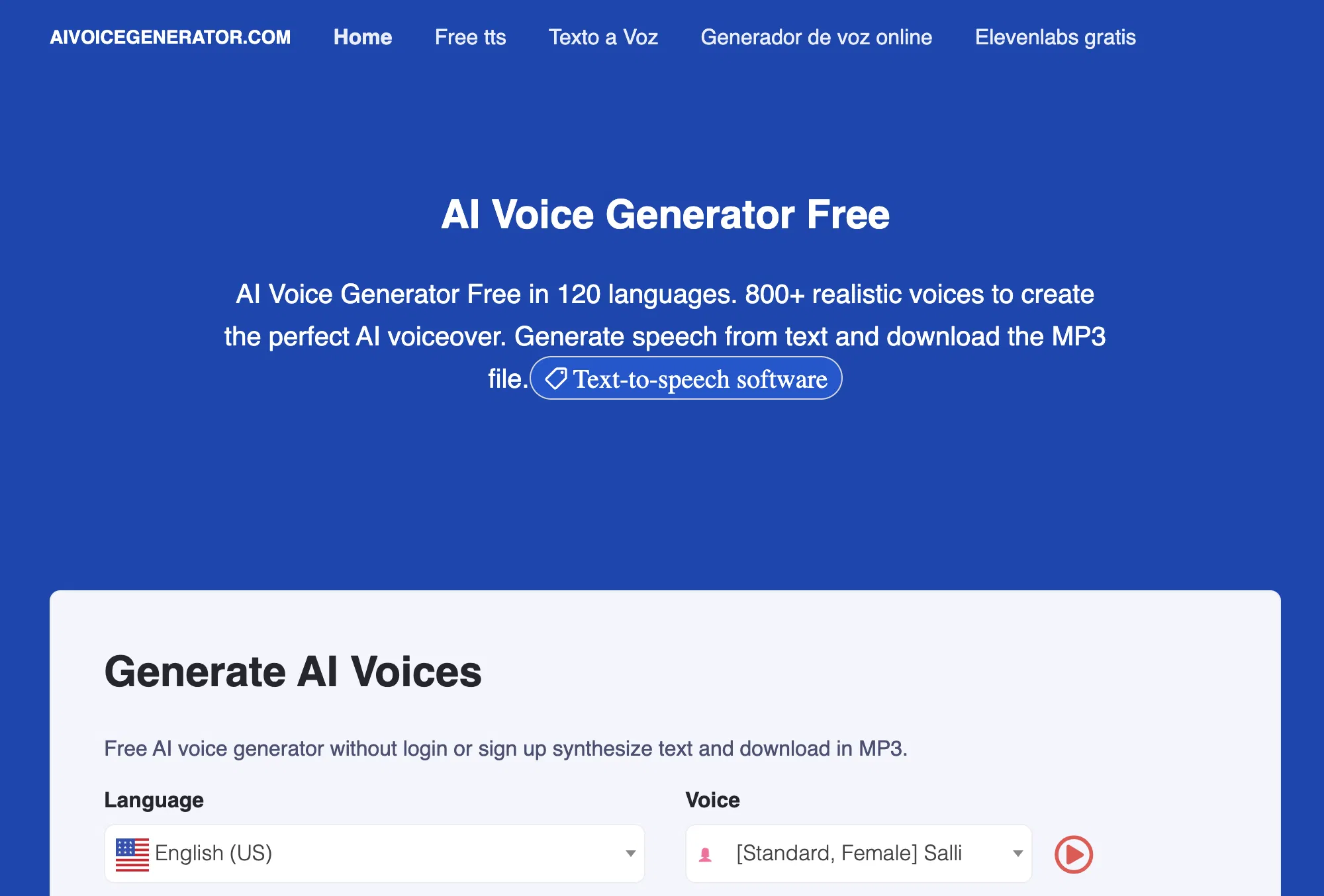 AI Voice Generator Free screenshot