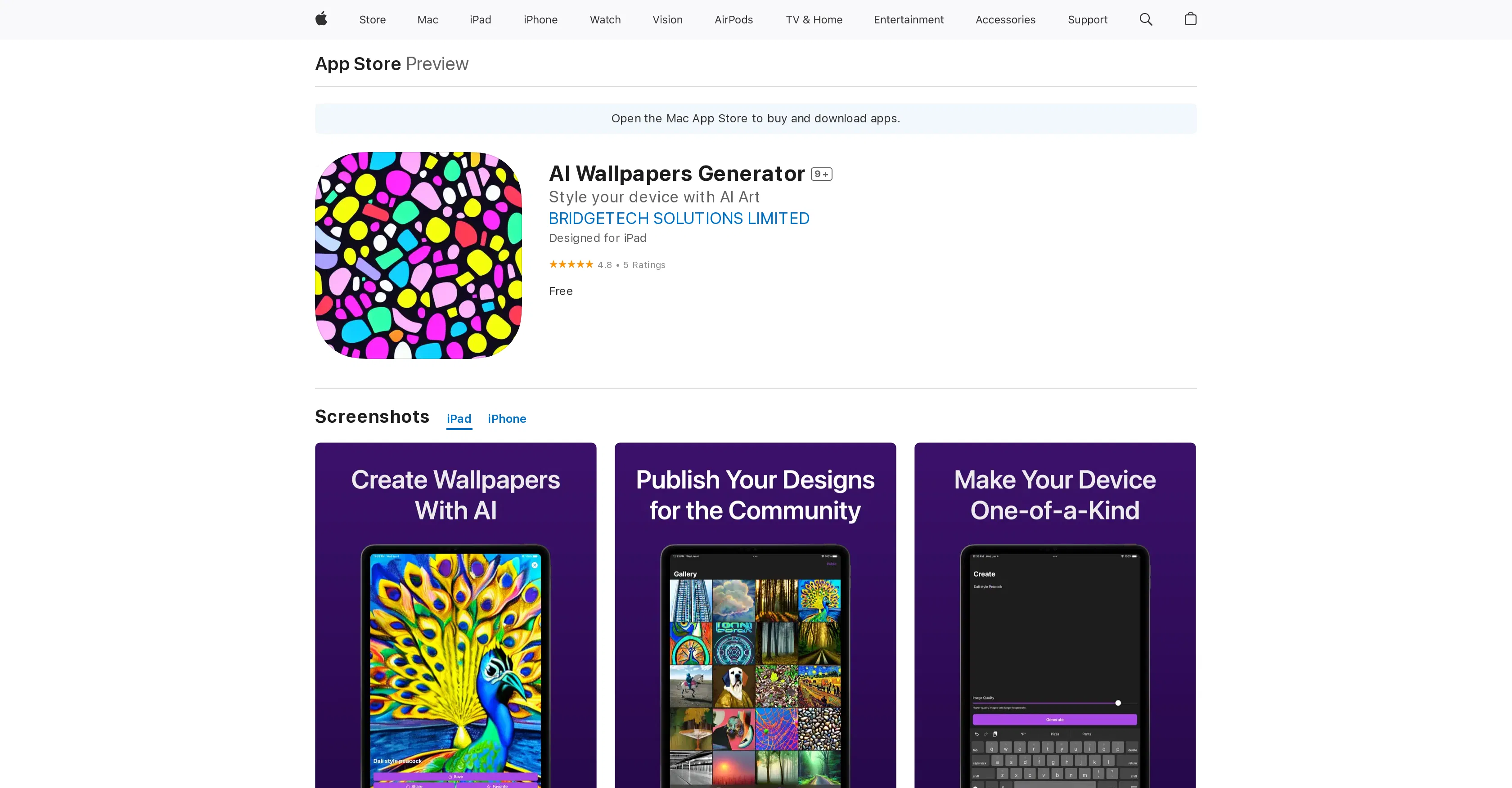 AI Wallpapers Generator screenshot