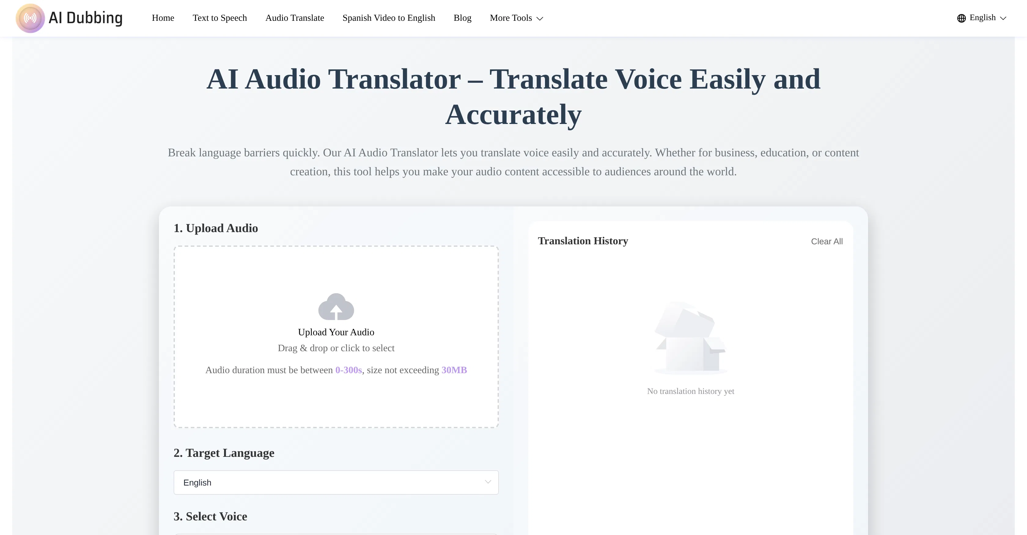 AIDubbing.io screenshot
