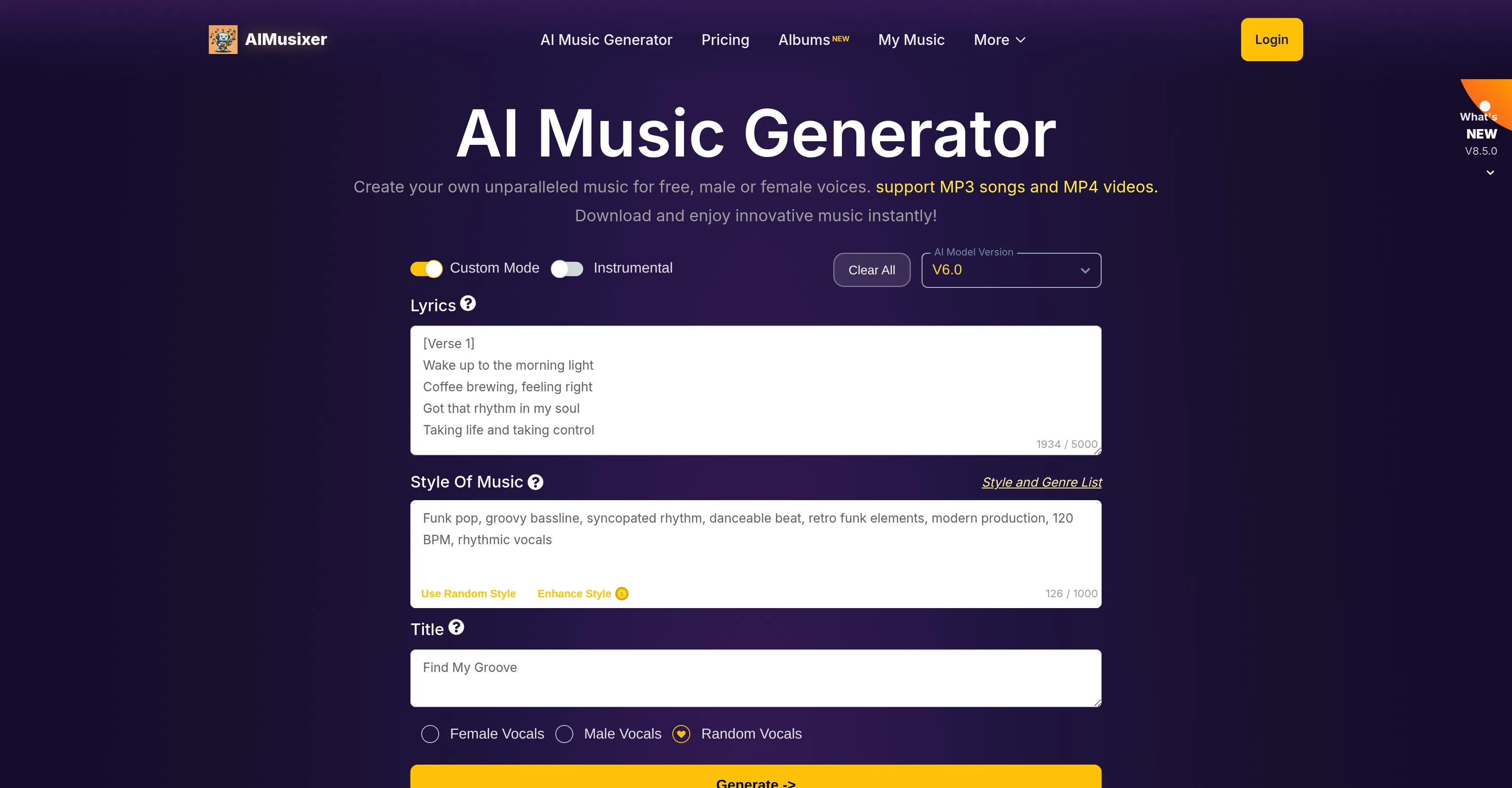 AIMusixer screenshot