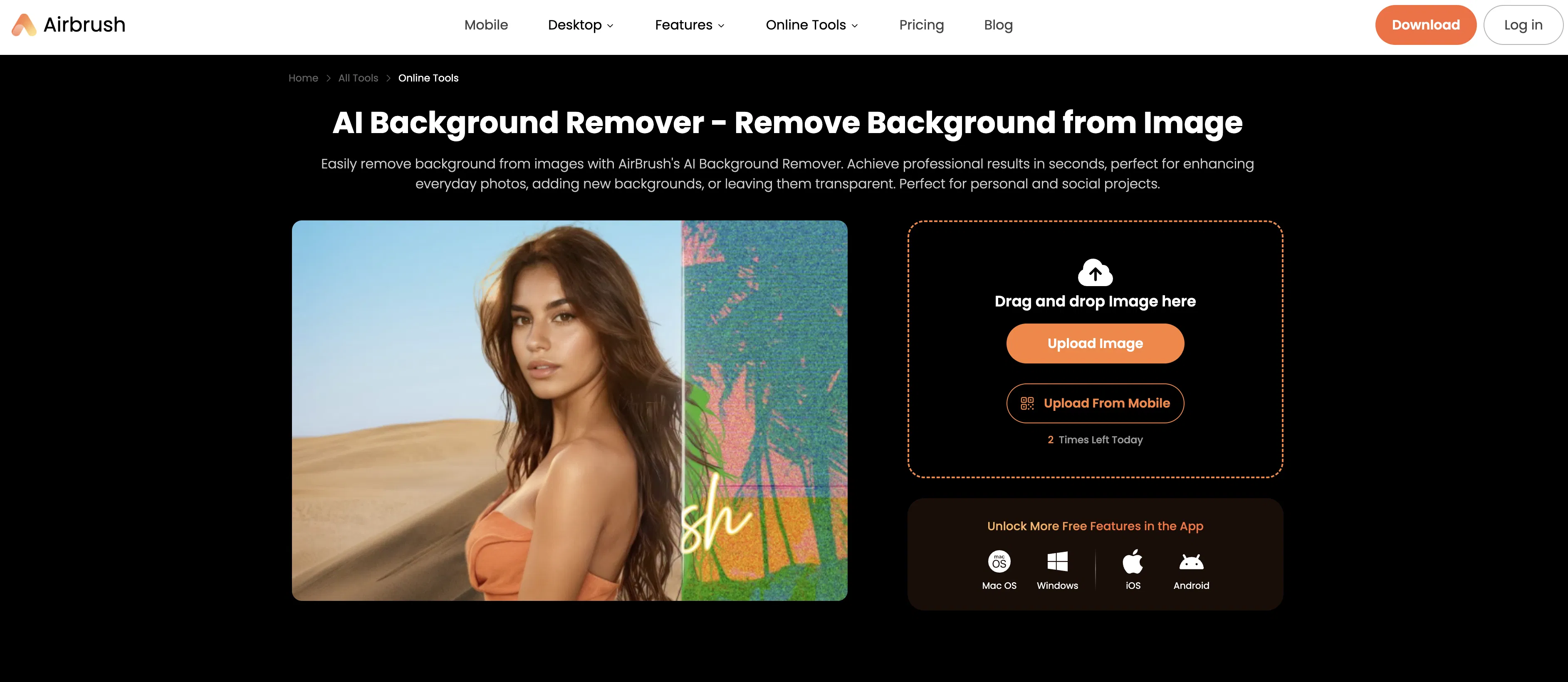 Airbrush AI Background Remover screenshot