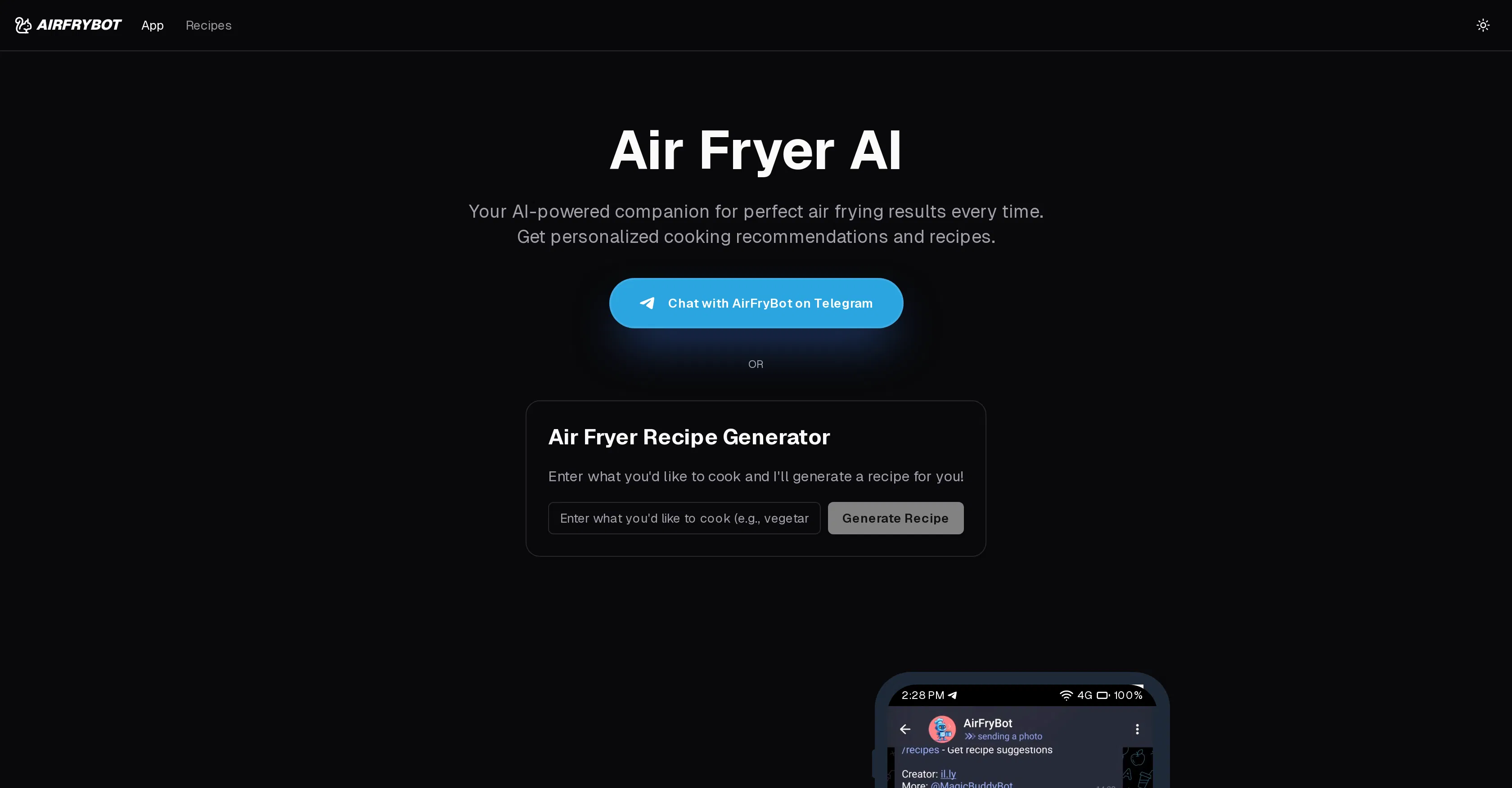AirFryBot screenshot