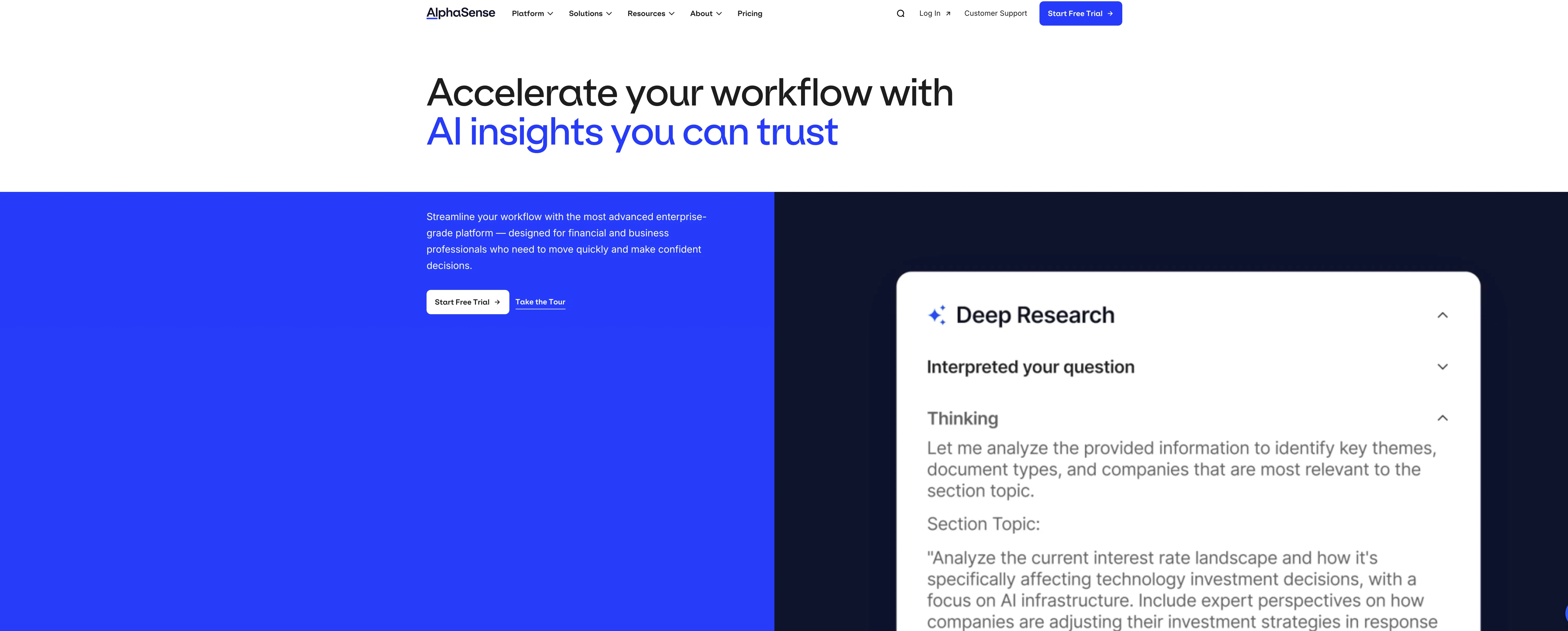 AlphaSense screenshot