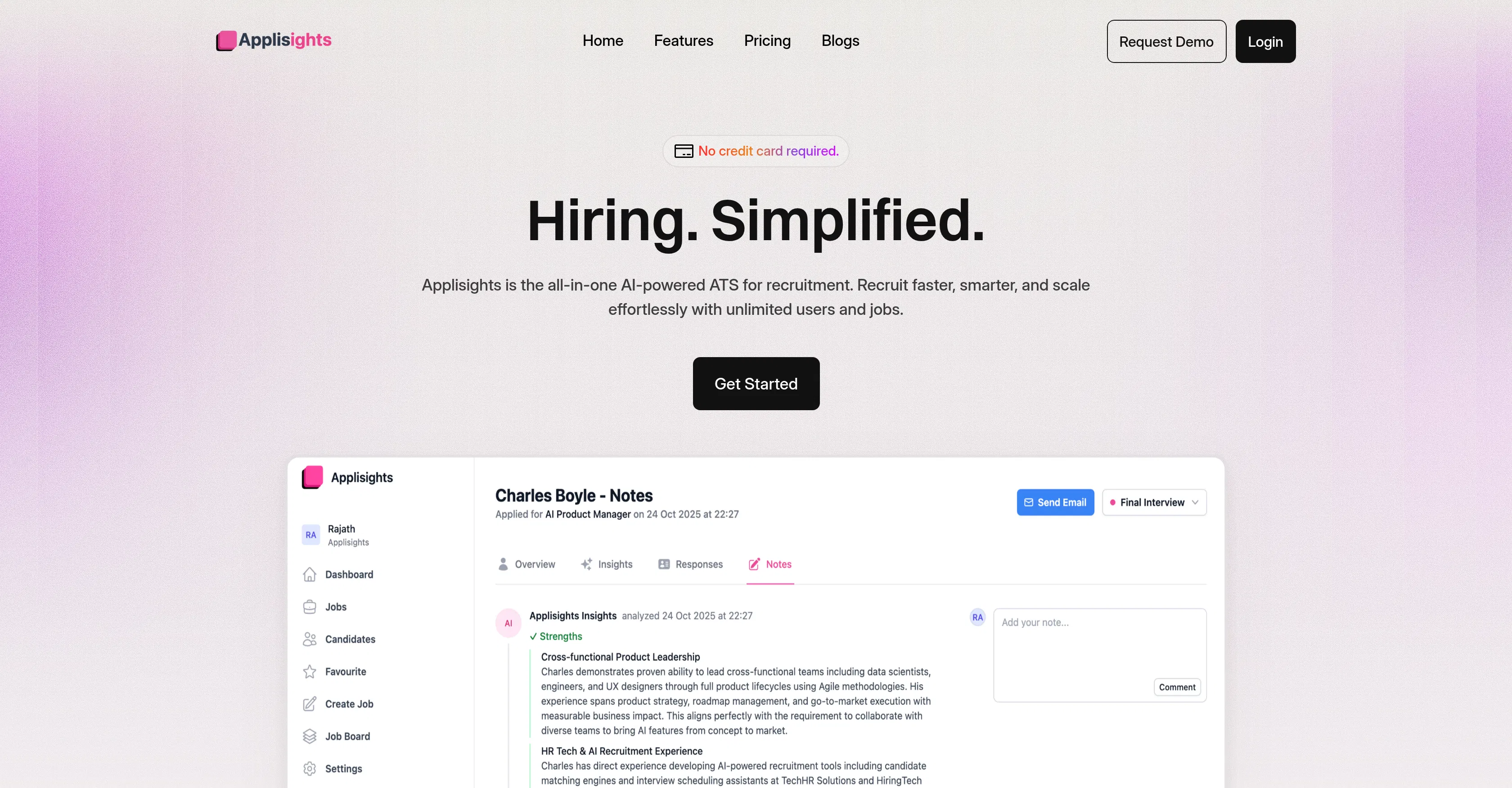 Applisights screenshot
