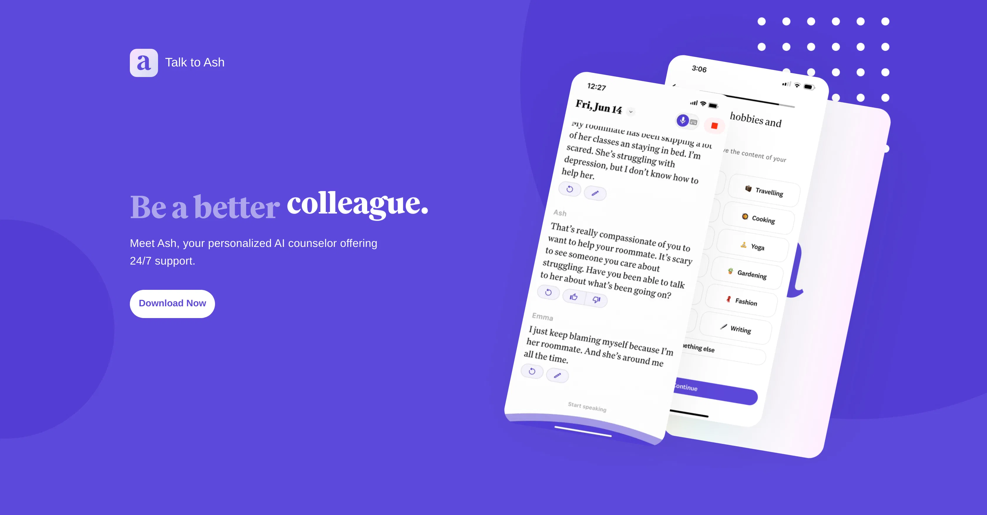 Ash AI Counselor screenshot