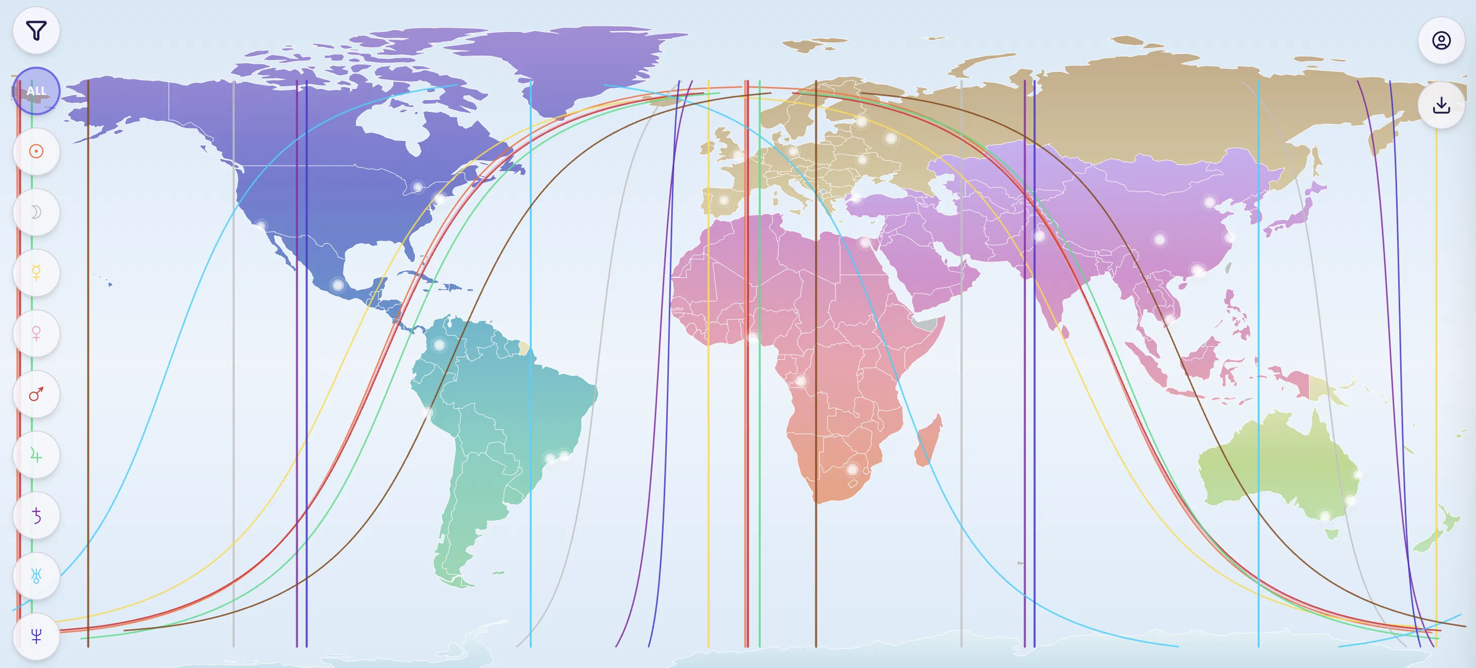 AskNova Astrocartography screenshot