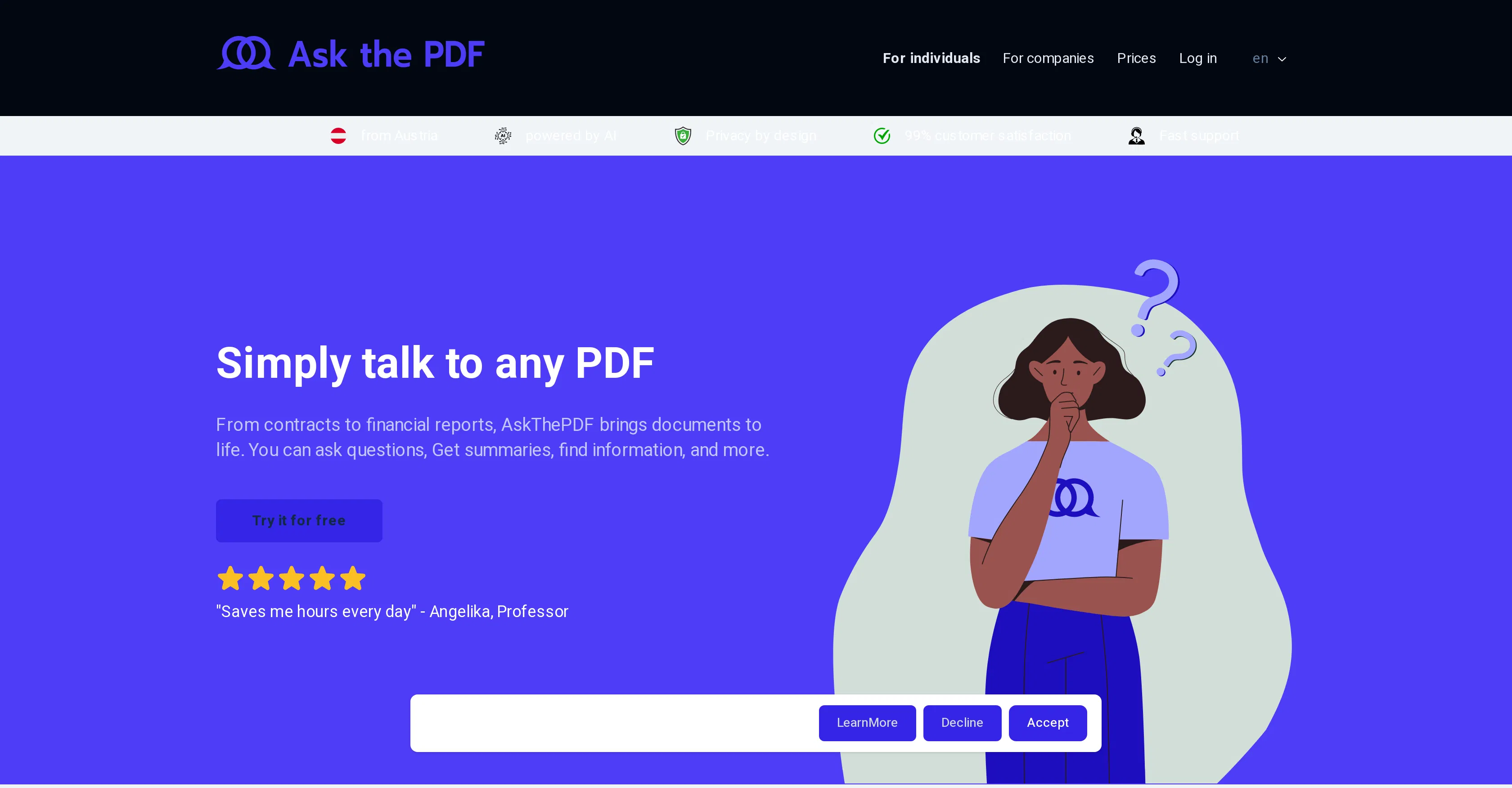 AskThePDF screenshot