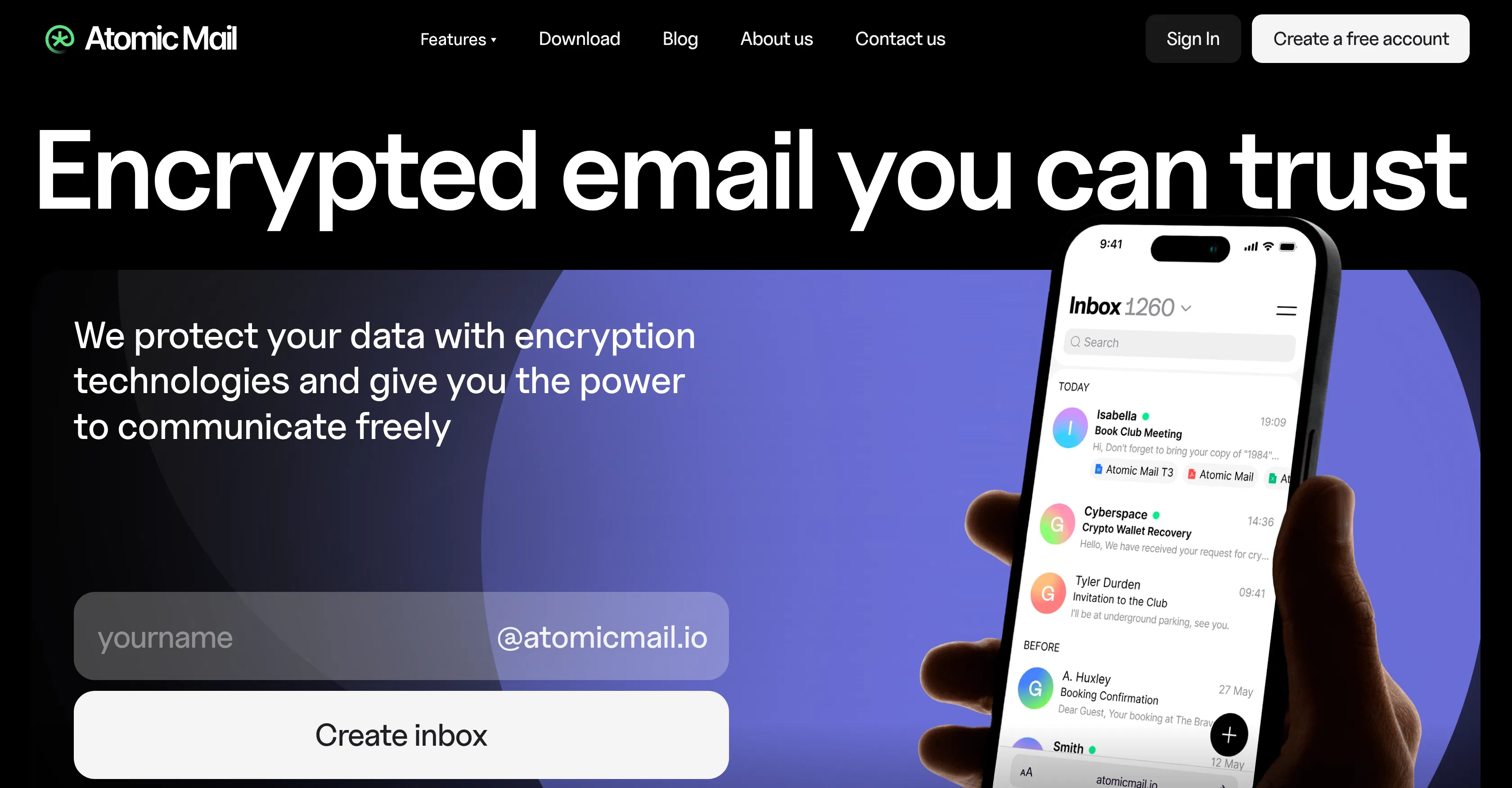 Atomic Mail screenshot