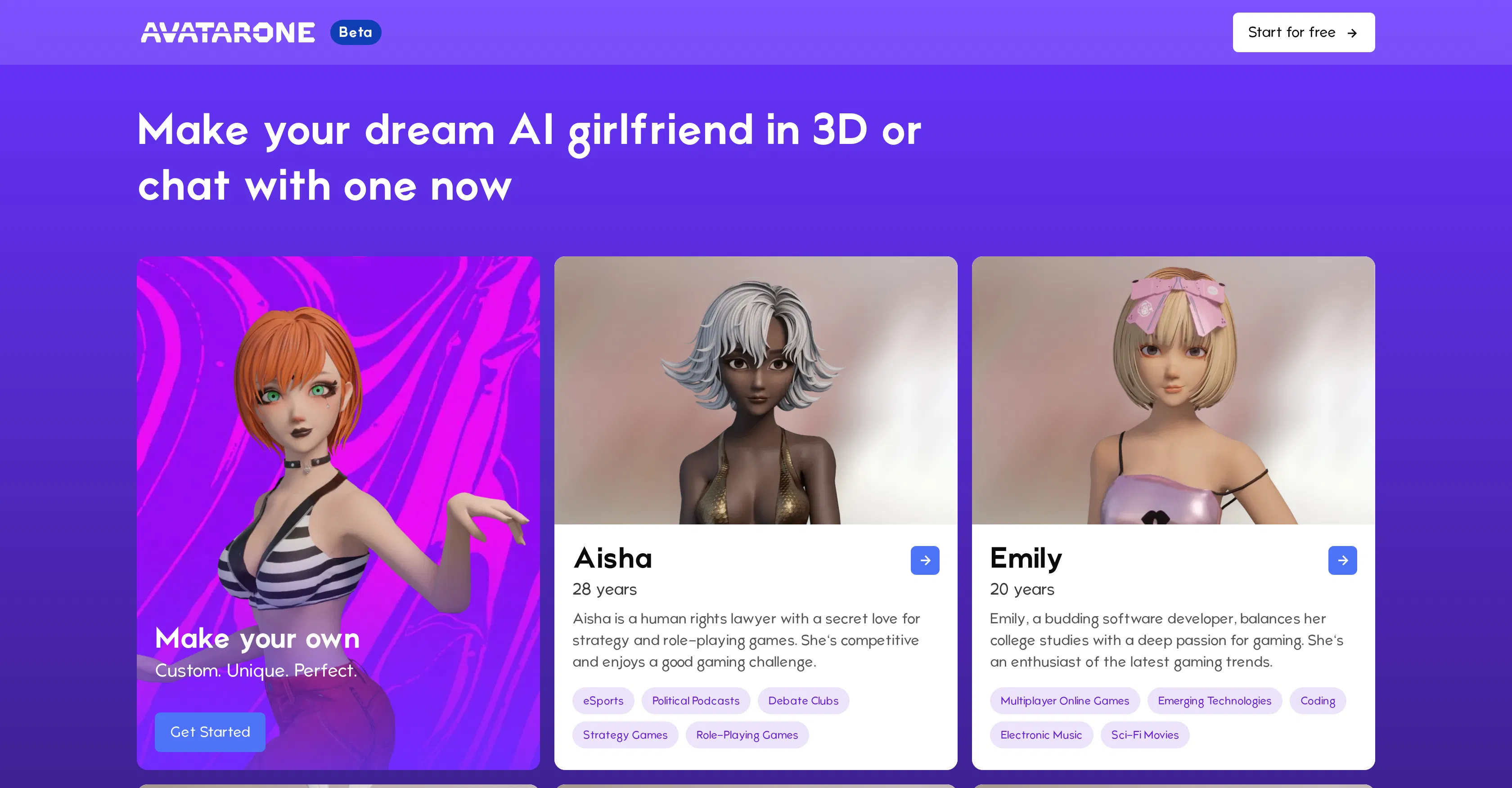 Avatar One screenshot