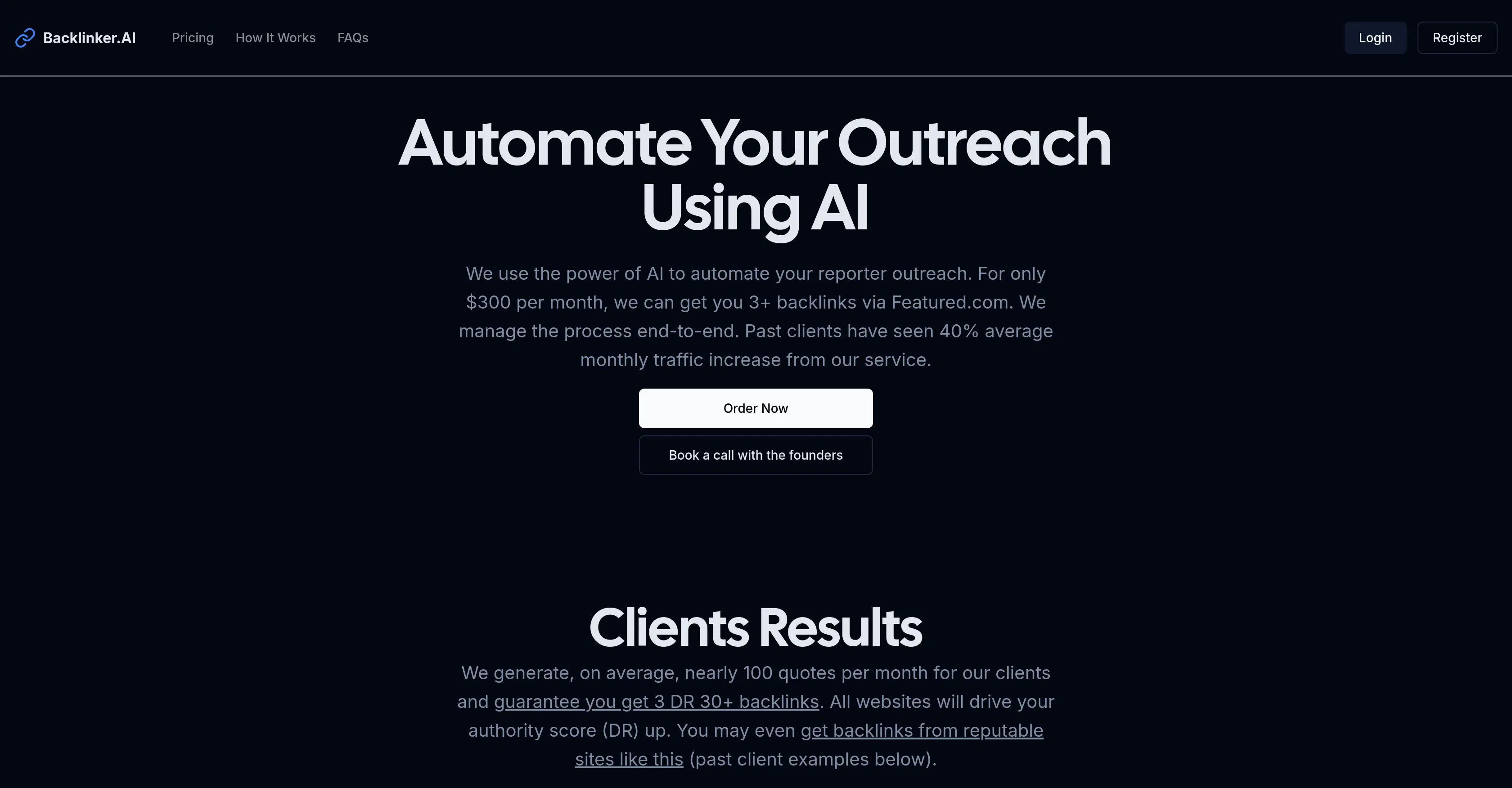 Backlinker.AI screenshot