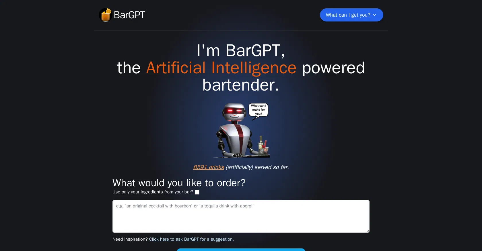 BarGPT screenshot
