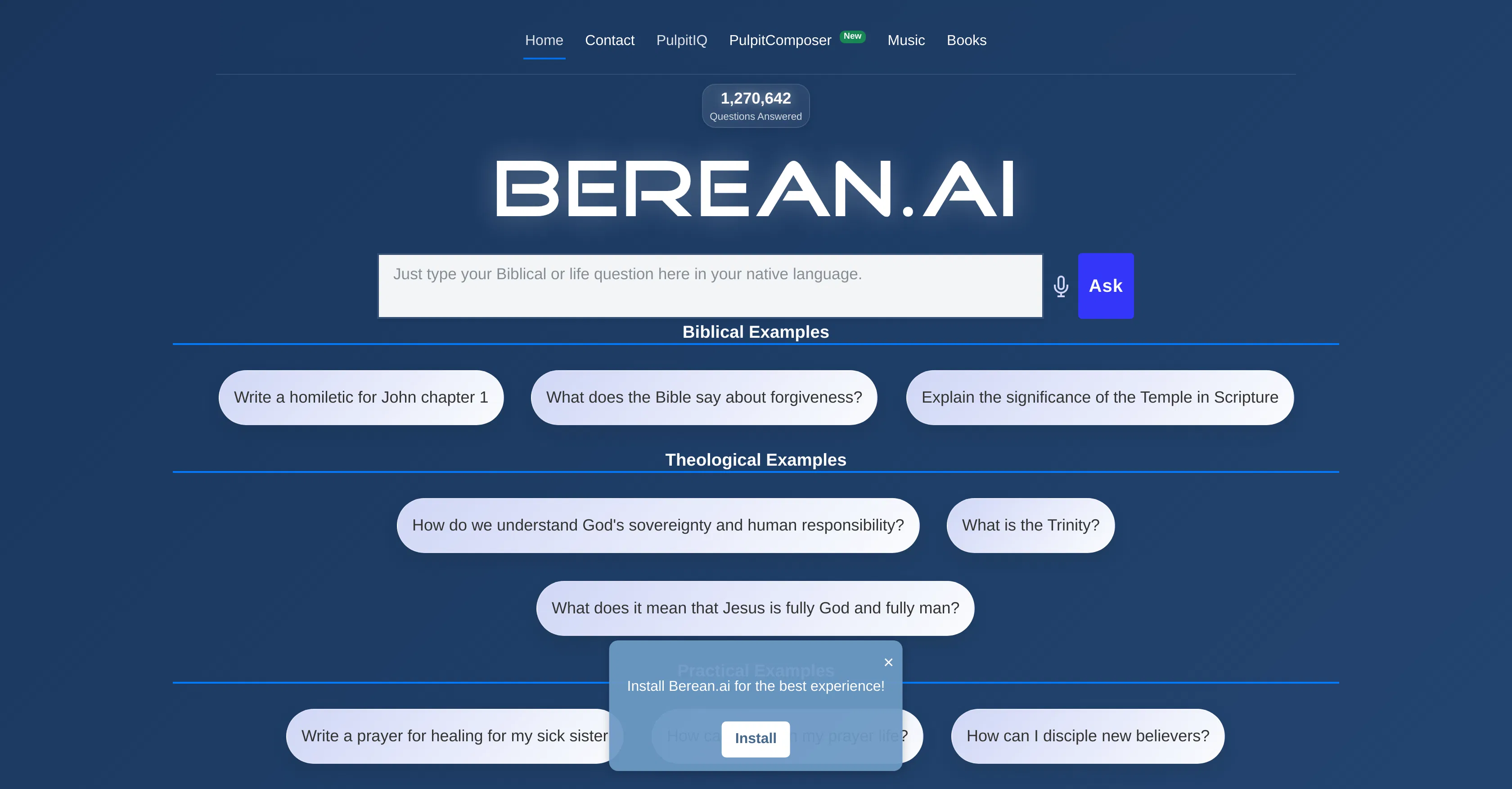 Berean.ai screenshot