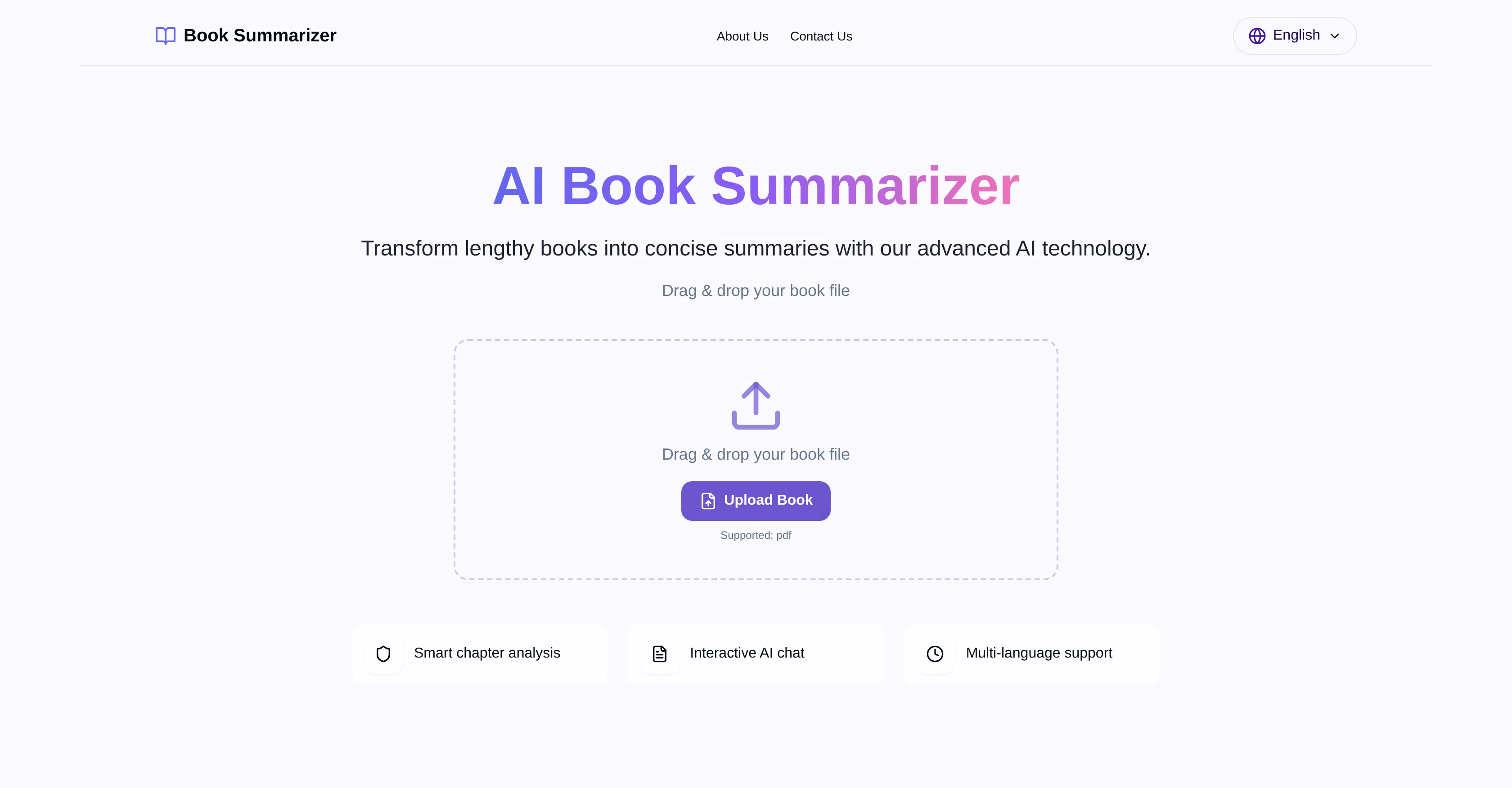 Book Summarizer screenshot