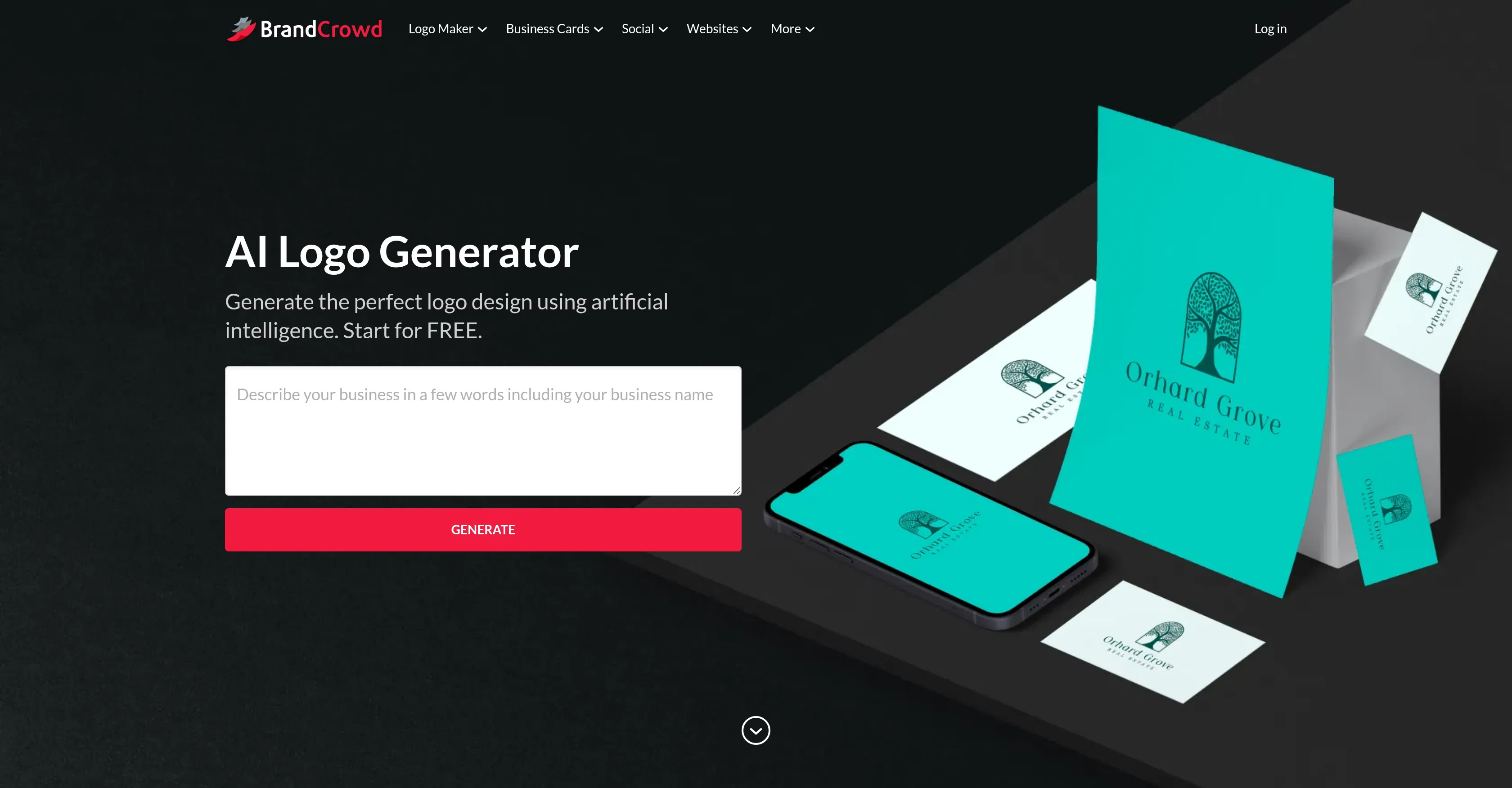 BrandCrowd | AI Logo Generator screenshot