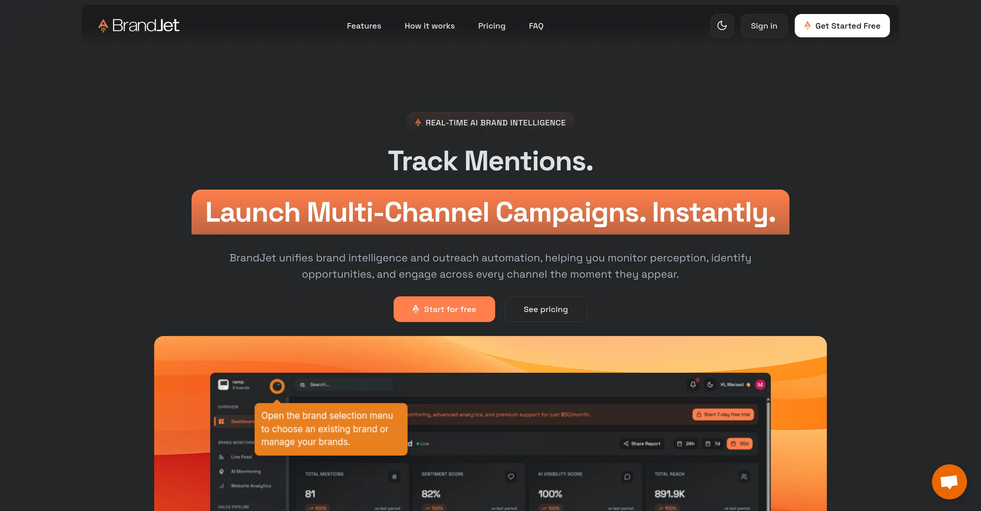 BrandJet AI screenshot
