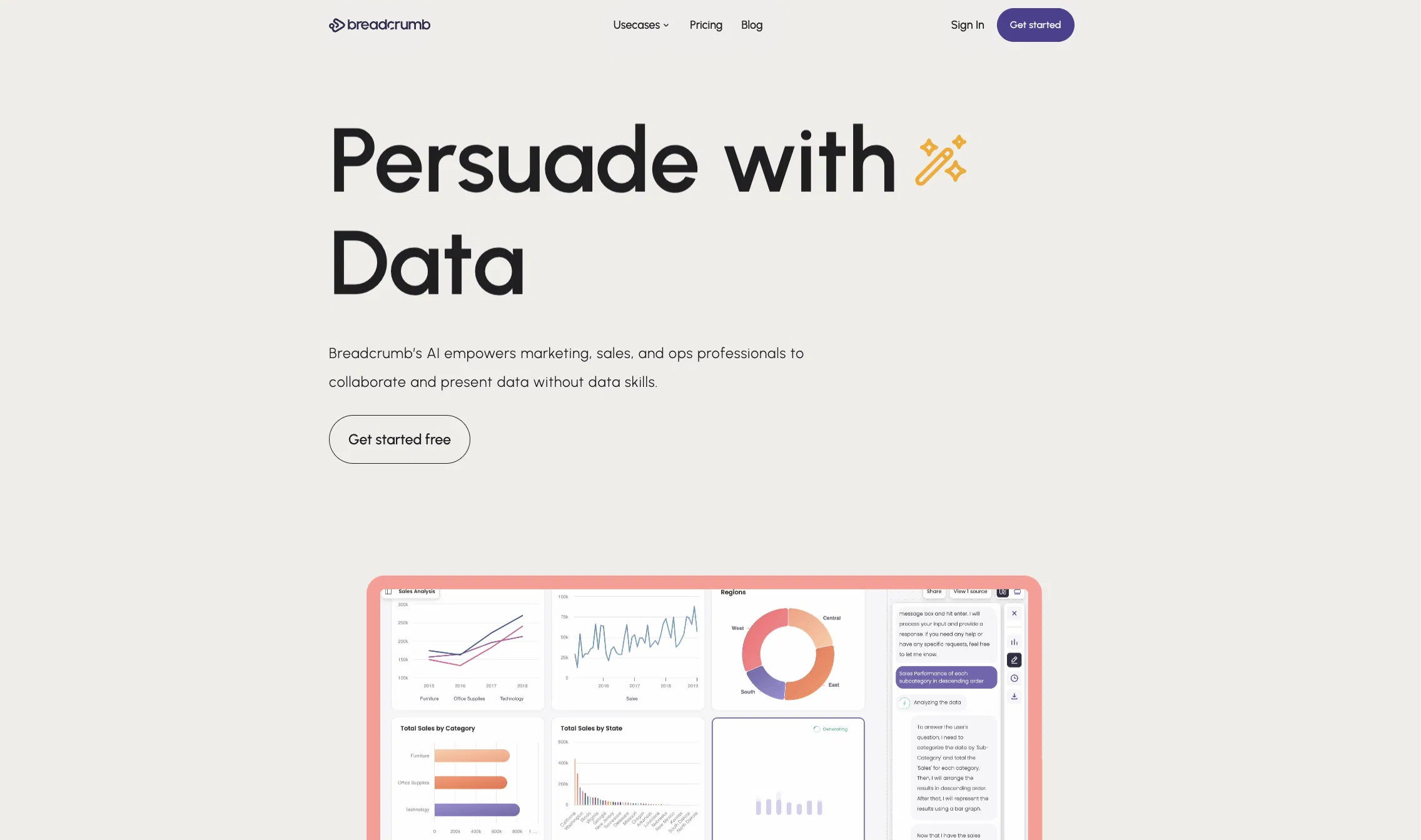 Breadcrumb screenshot