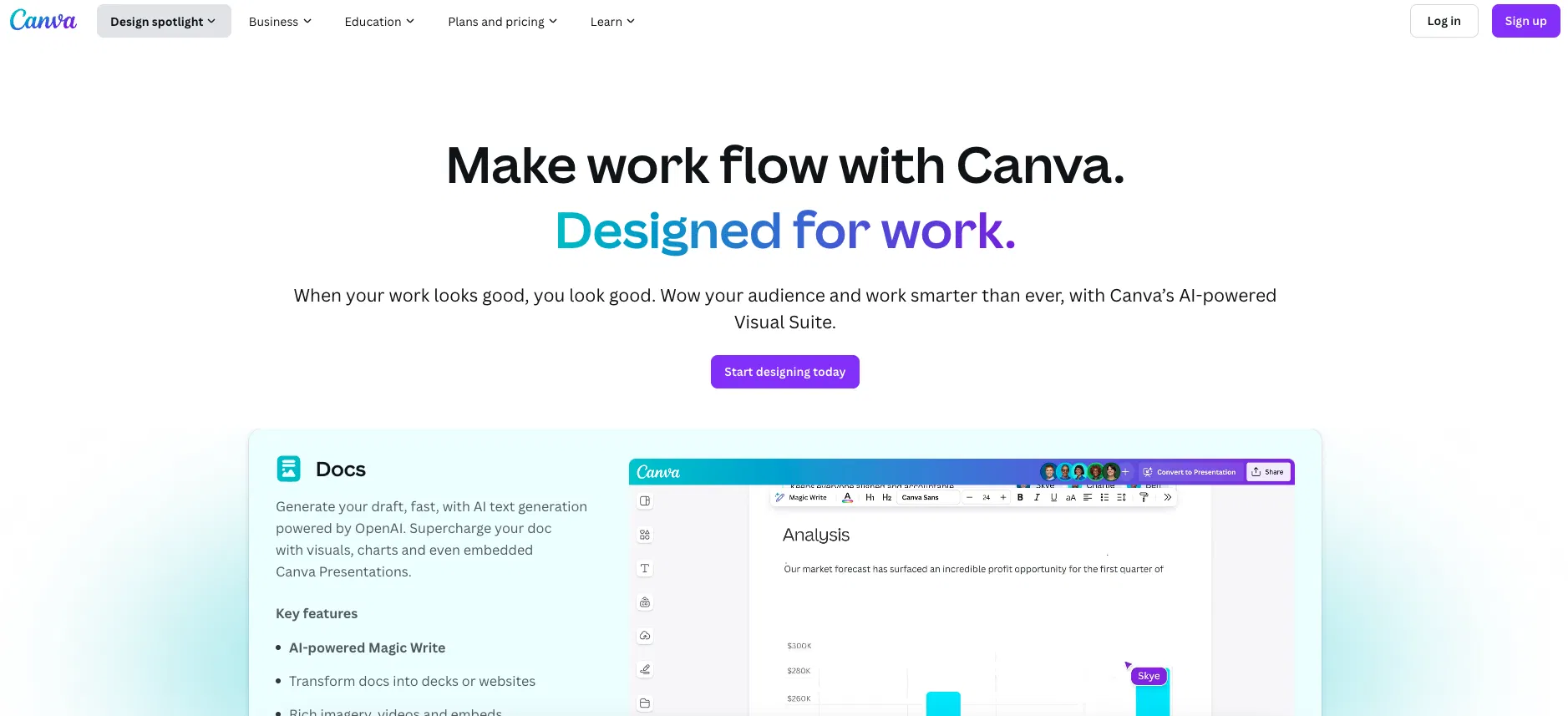 Canva Visual Suite screenshot