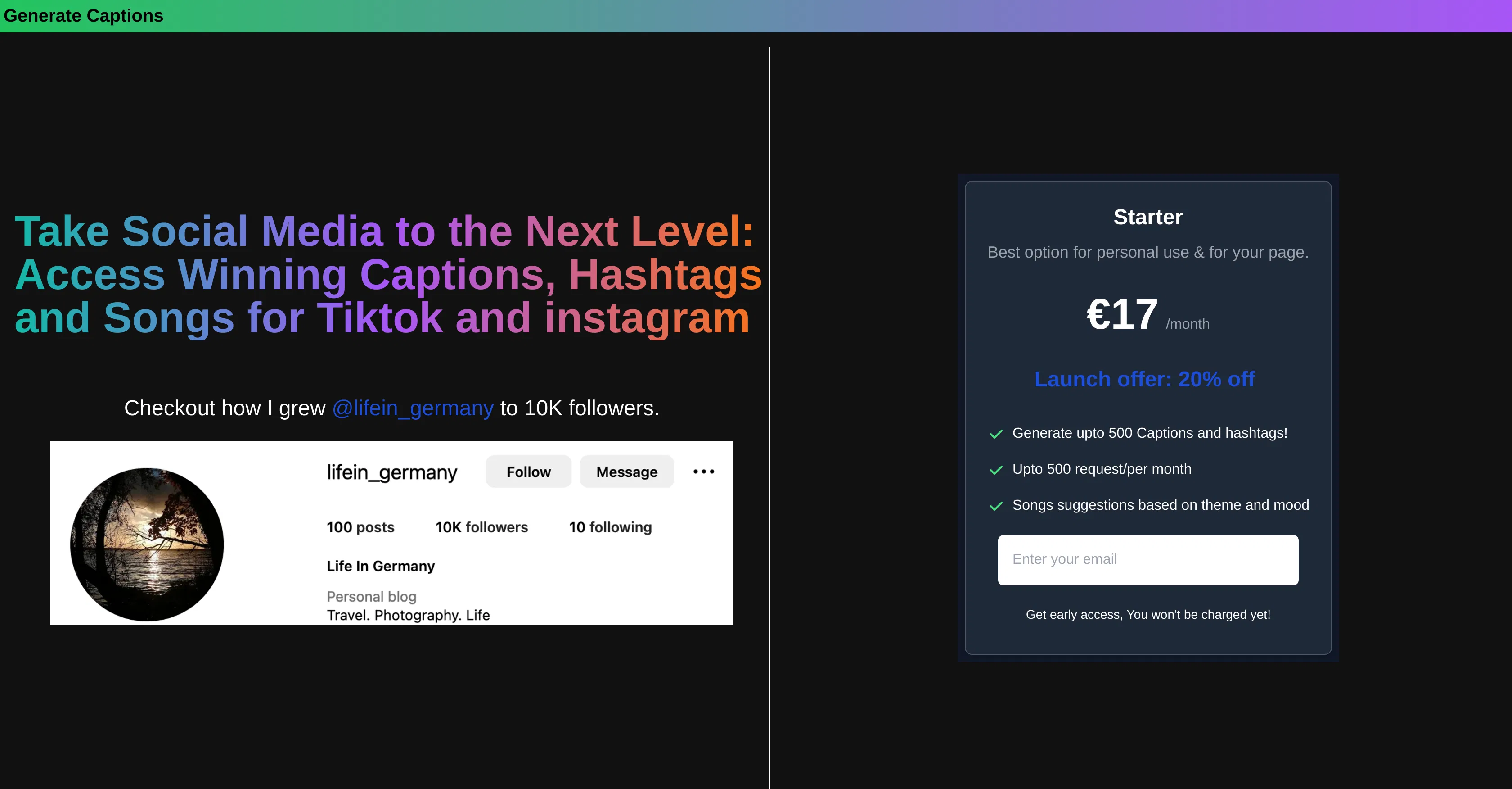 Captiongenerator screenshot