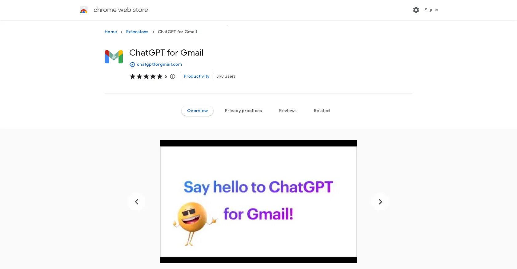 ChatGPT for Gmail screenshot