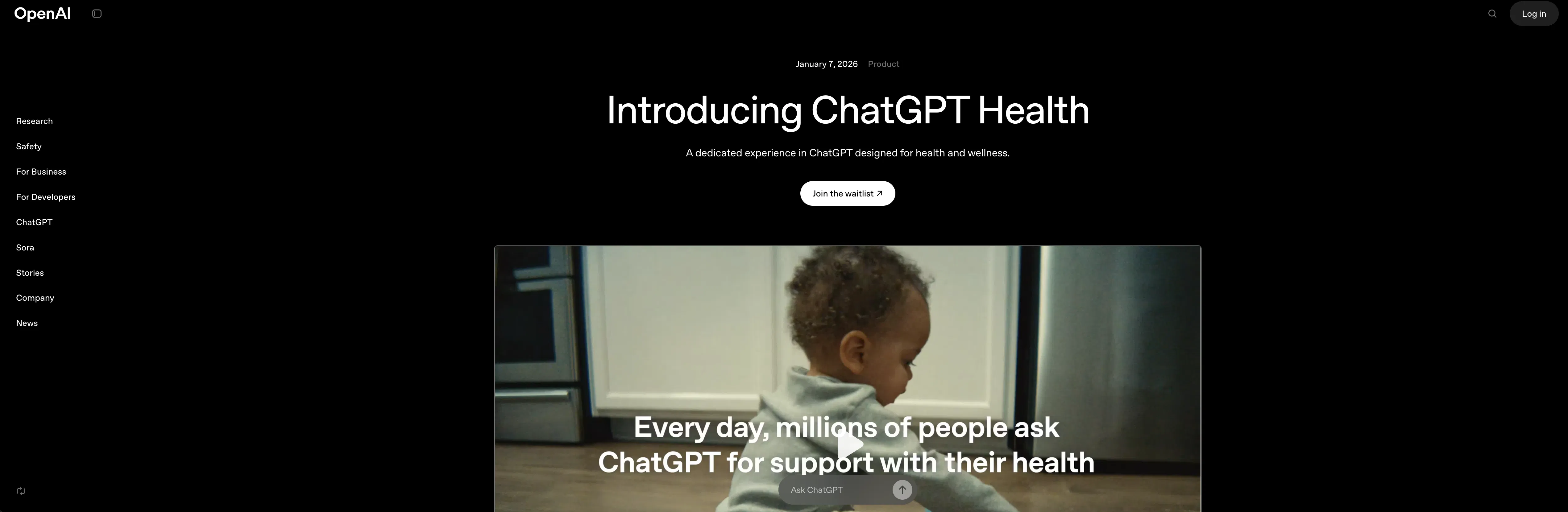 ChatGPT Health screenshot