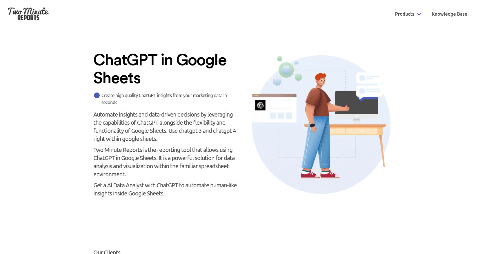 ChatGPT in Google Sheets screenshot
