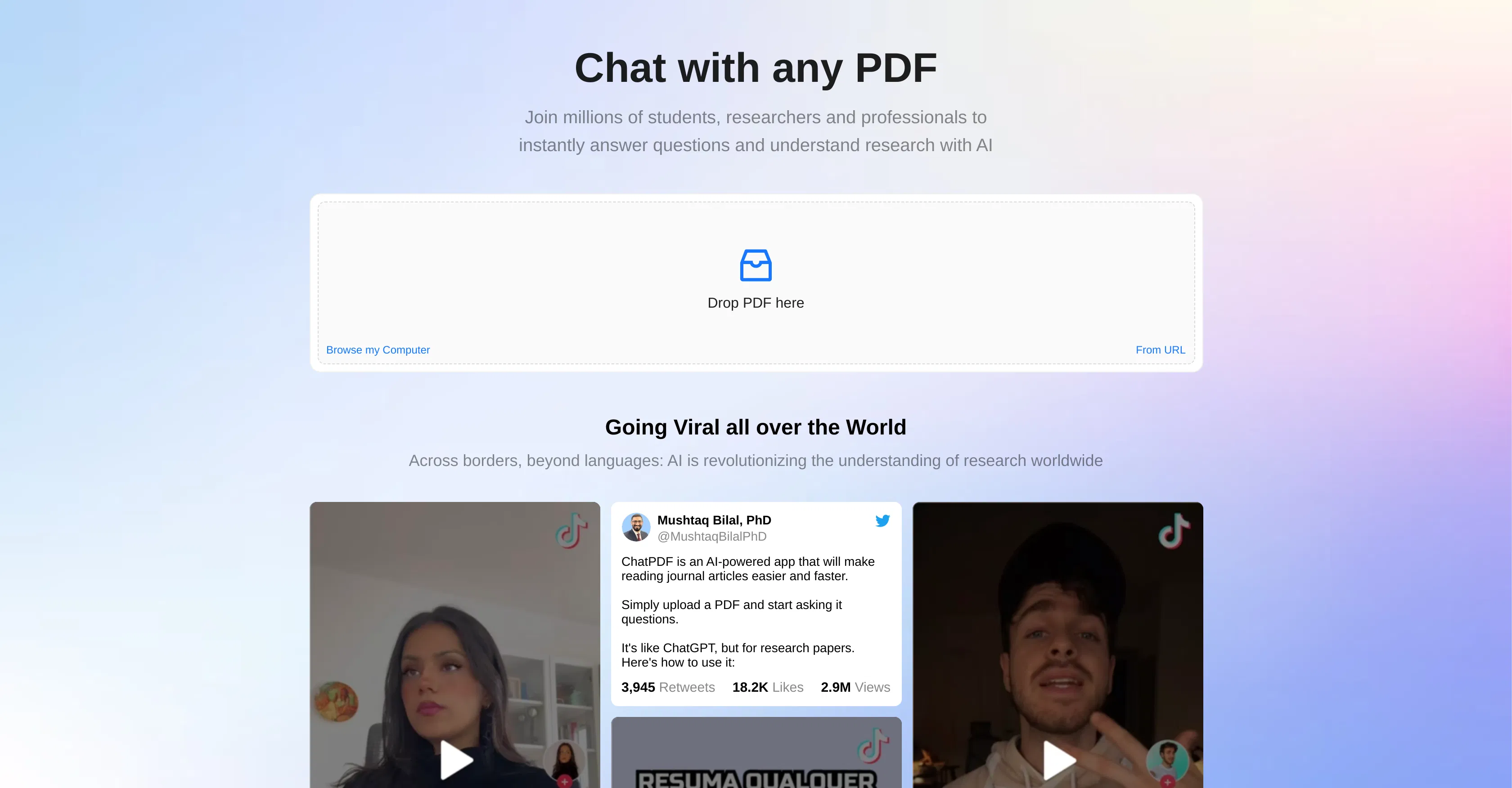 ChatPDF screenshot