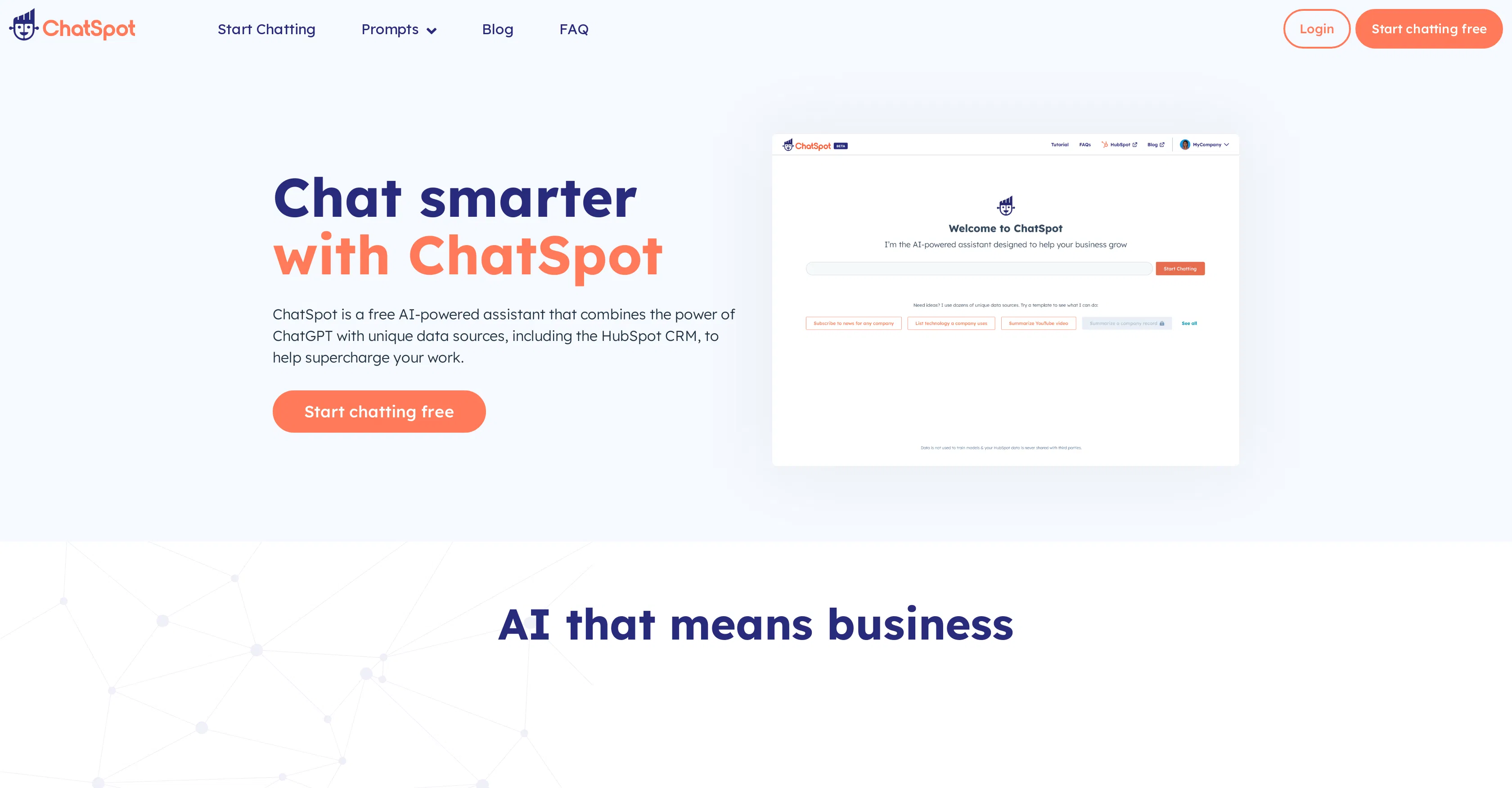 ChatSpot screenshot