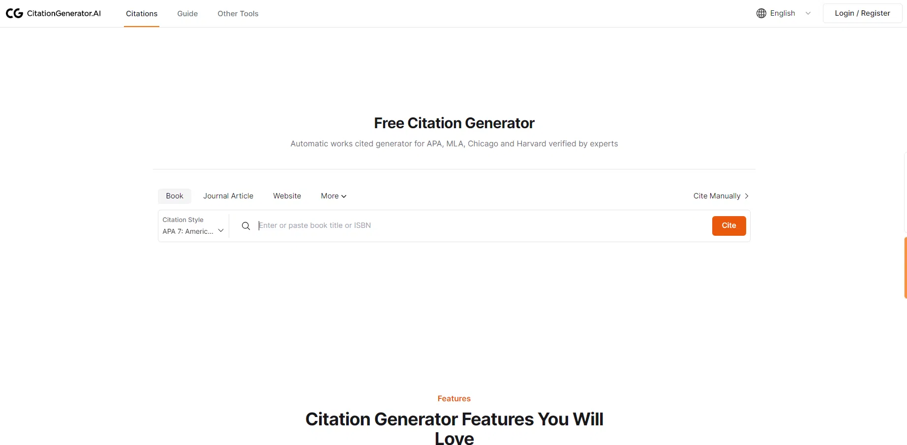 CitationGeneratorAI screenshot