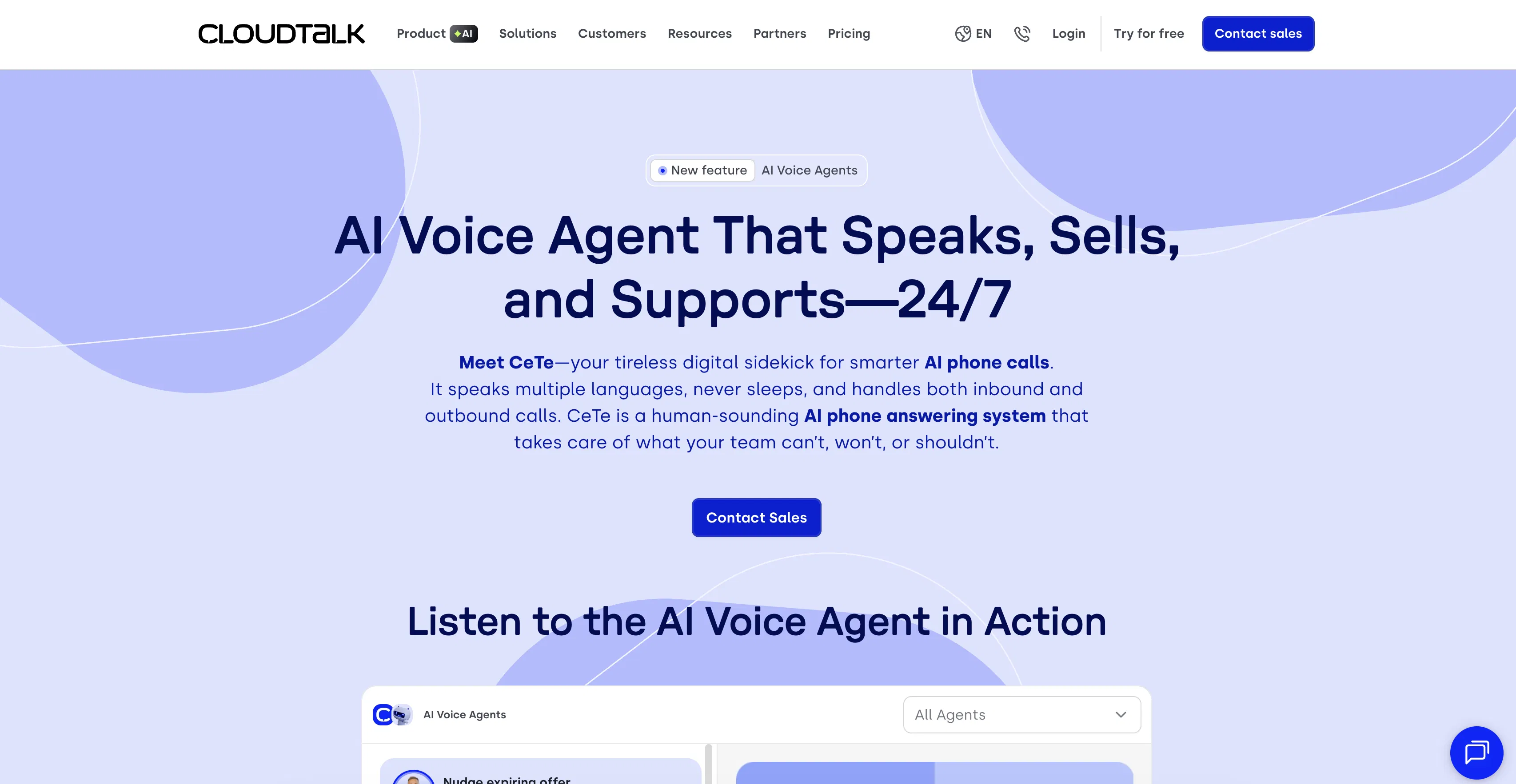 CloudTalk | AI Voice Agents screenshot