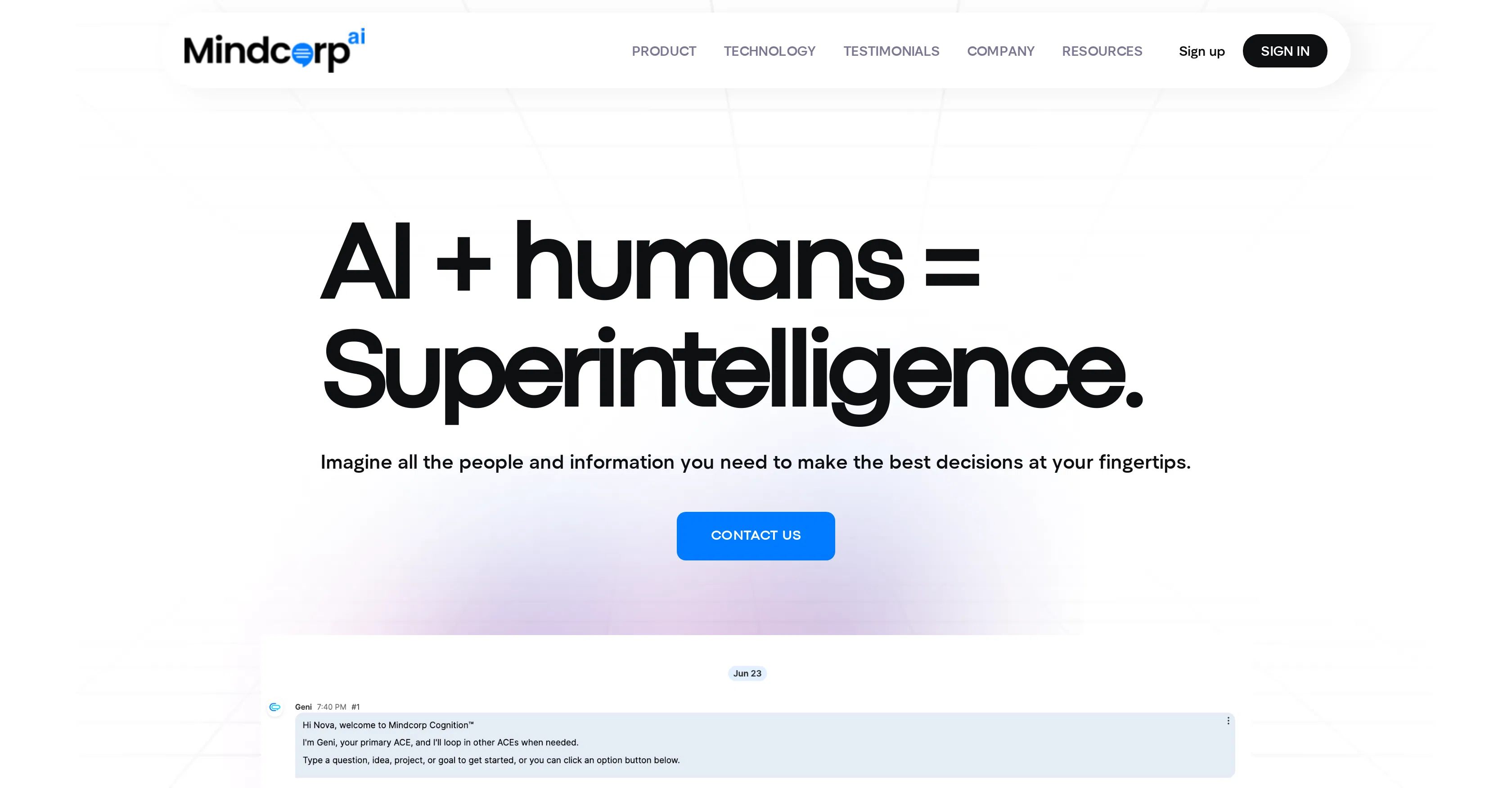 Cognition by Mindcorp screenshot