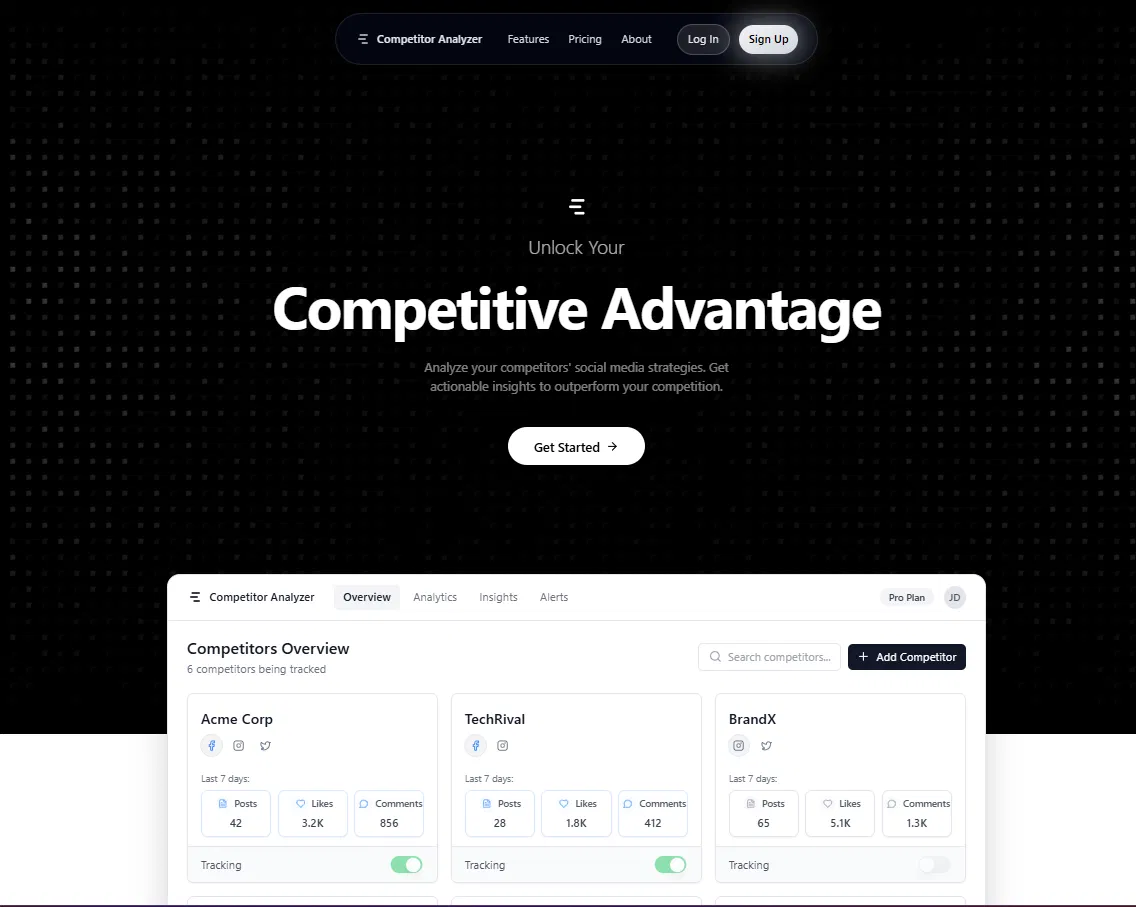 Competitor Analyzer screenshot