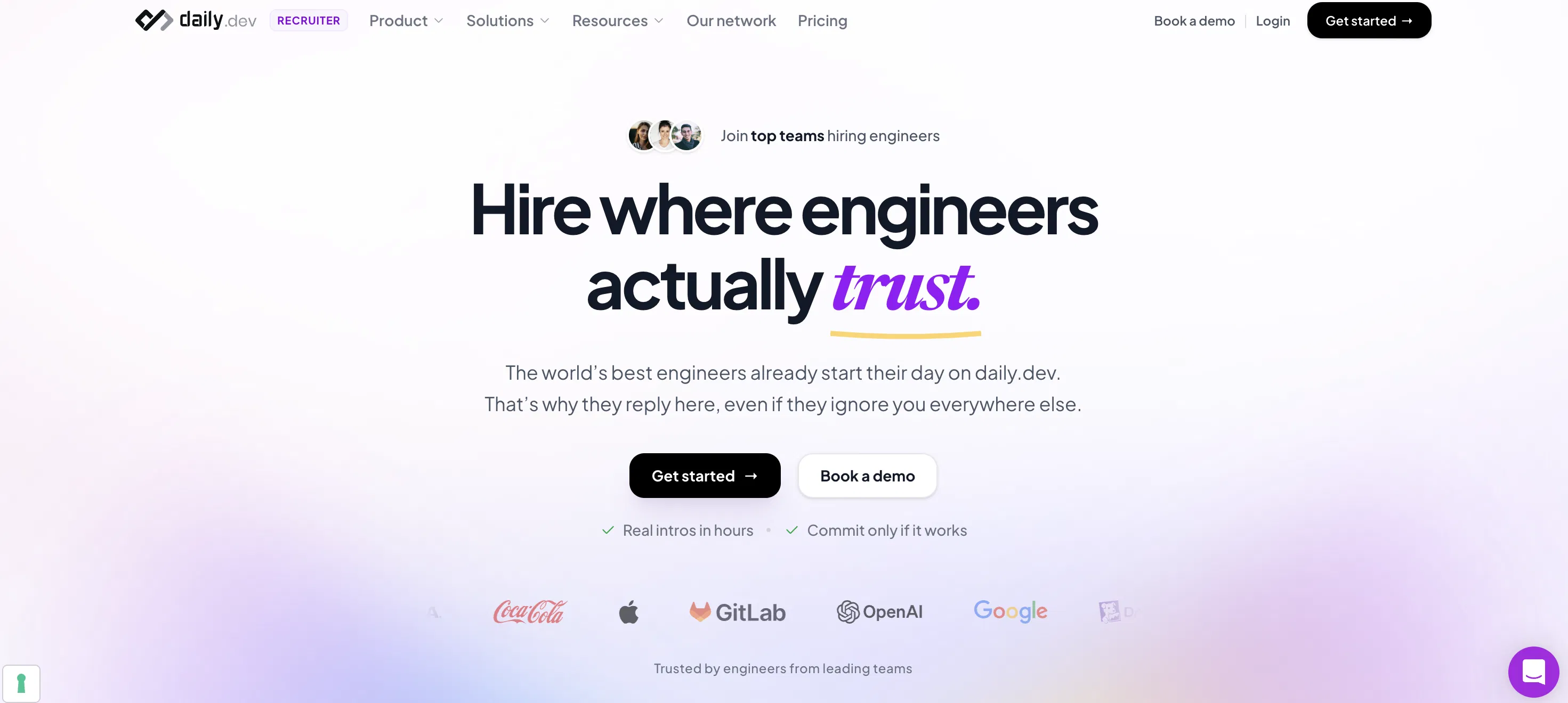 daily.dev Recruiter screenshot