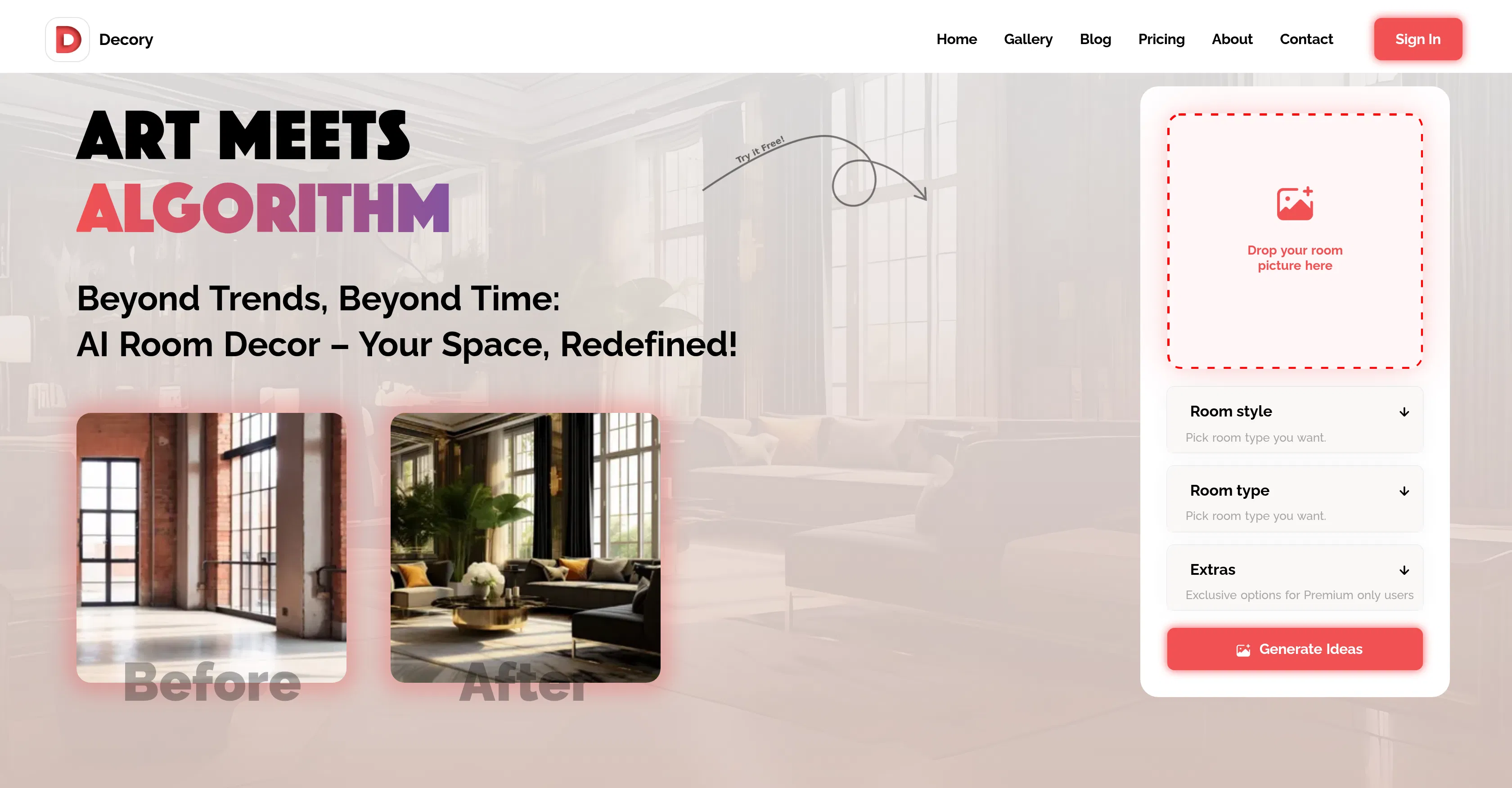 Decory AI screenshot